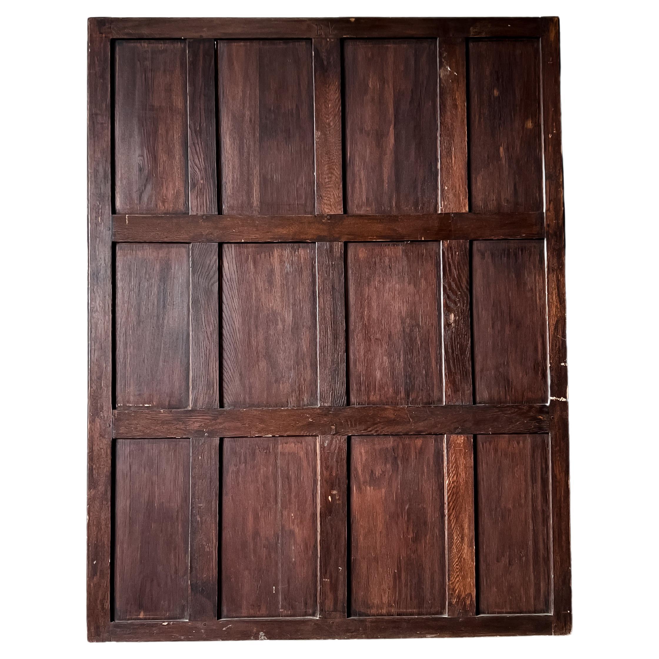 Reclaimed Victorian Handmade Oak Wall Panel