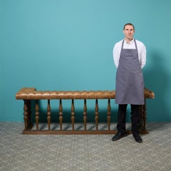 Reclaimed Victorian Large Scale Bronze and Capitone Leather Club Fender