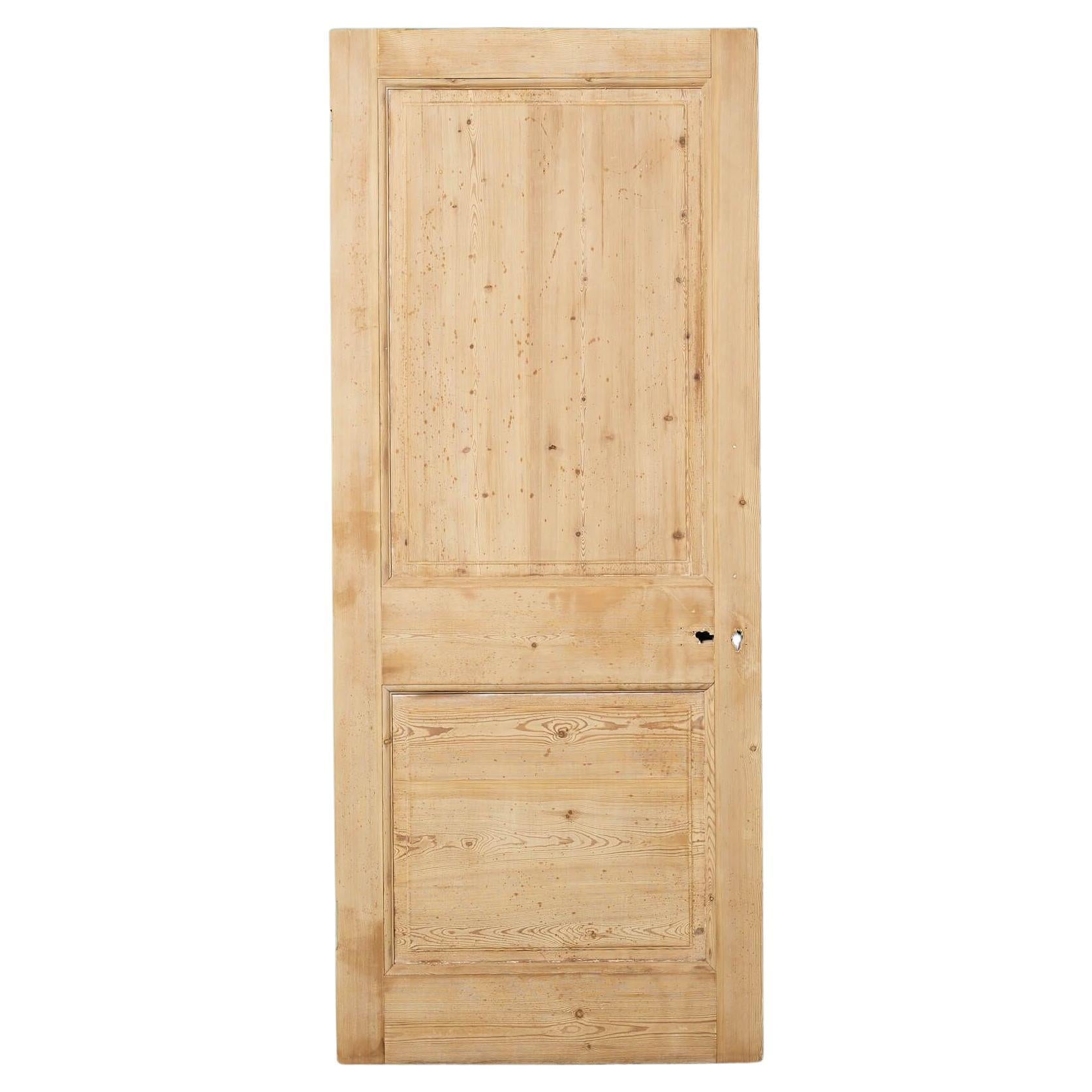 Porta interna a 2 pannelli in pino vittoriano rigenerato