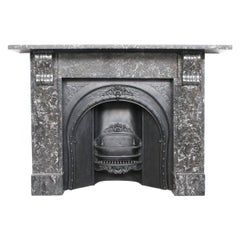 Antique Reclaimed Victorian St Anne Marble Fireplace Surround