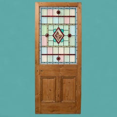 Reclaimed Victorian Stained Glass Door