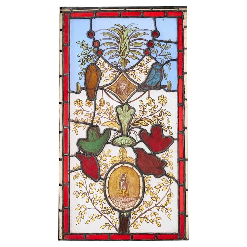 Atkinson Bros Reclaimed Stained Glass Church Window For Sale at 1stDibs