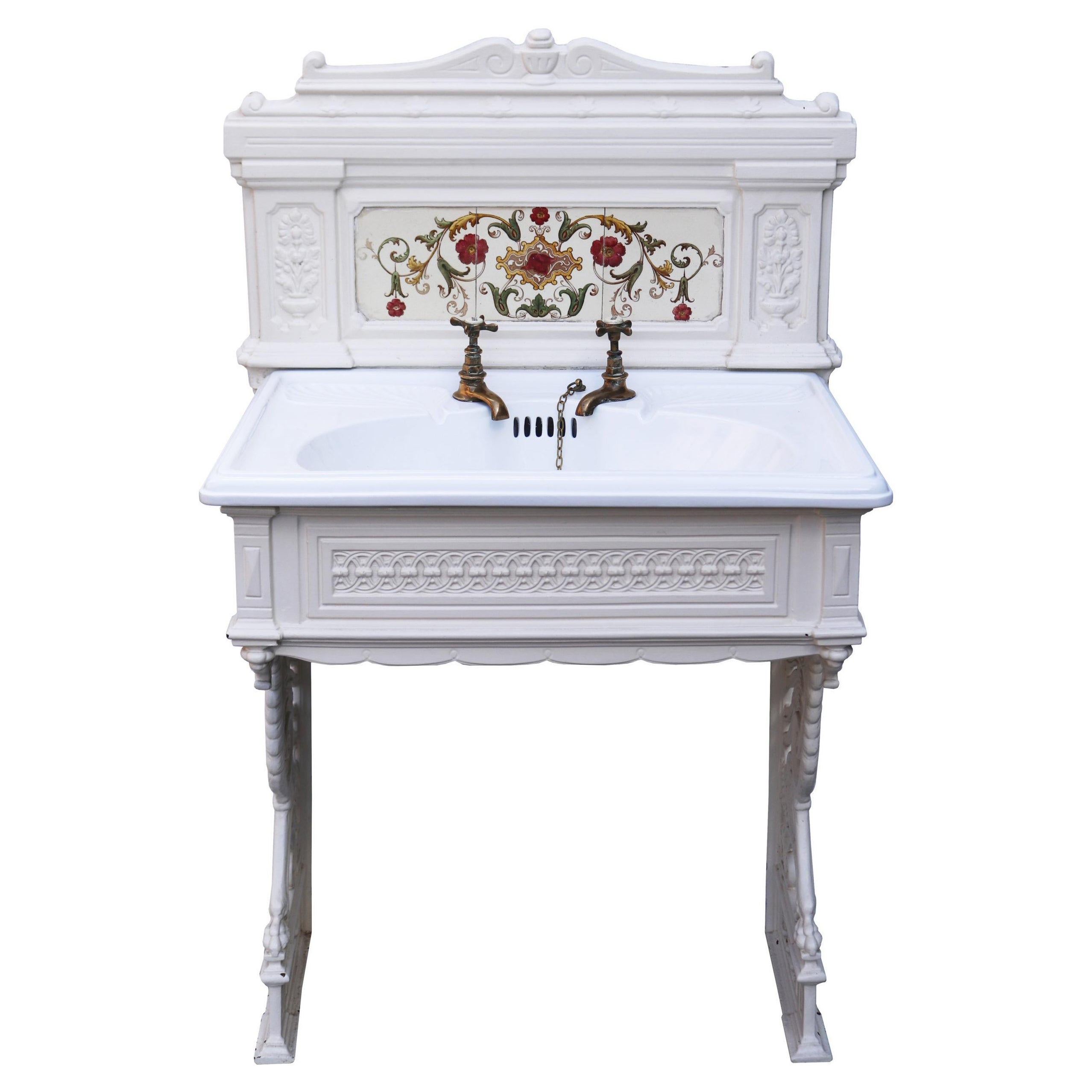 Reclaimed Victorian Style Basin with Stand