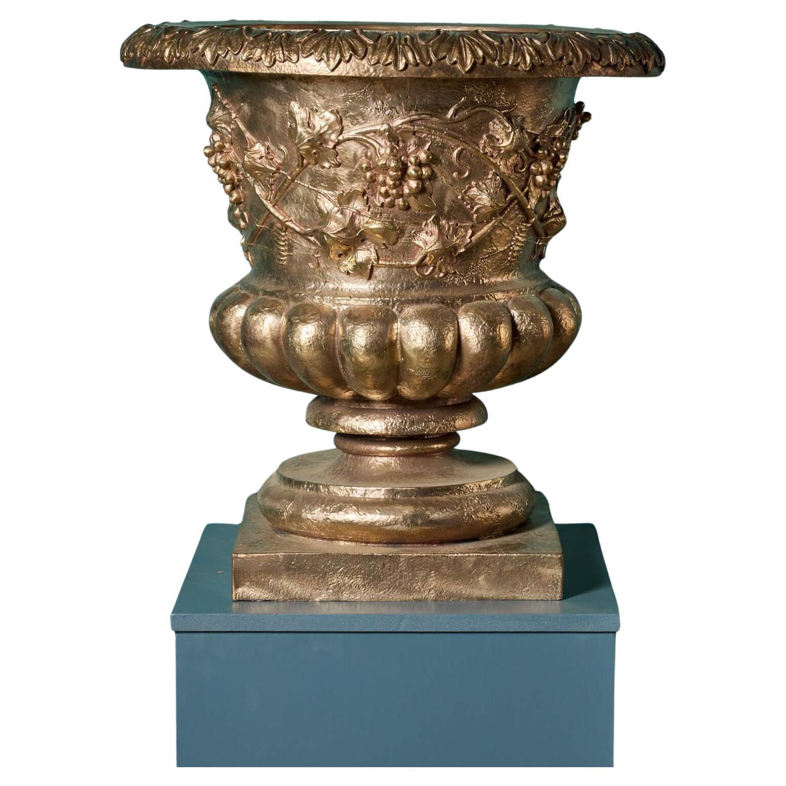 Reclaimed Victorian Style Cast Bronze Planter