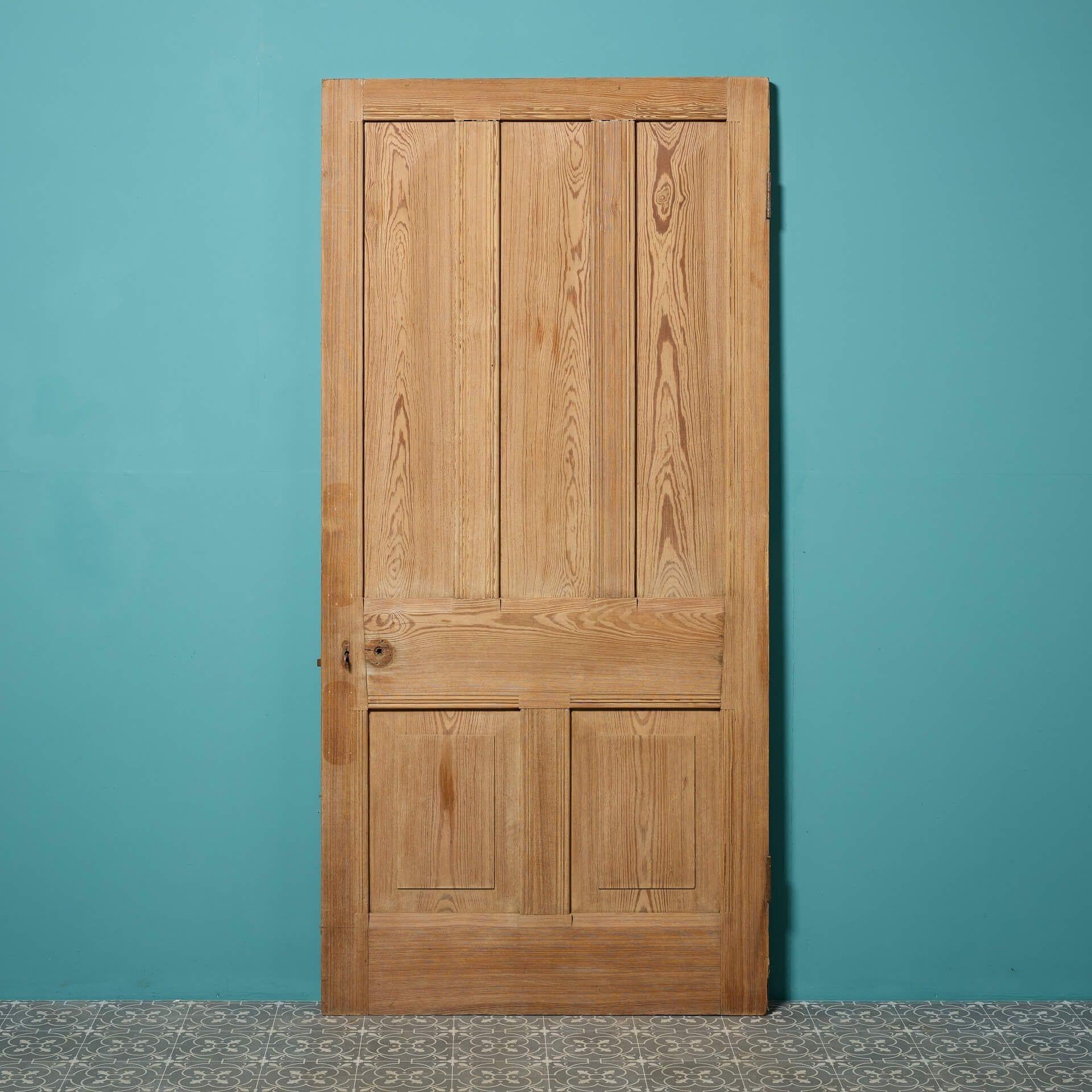 Pine Reclaimed Victorian Style Front Door For Sale