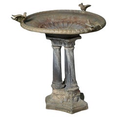 Bain d'oiseau en plomb récupéré de style victorien