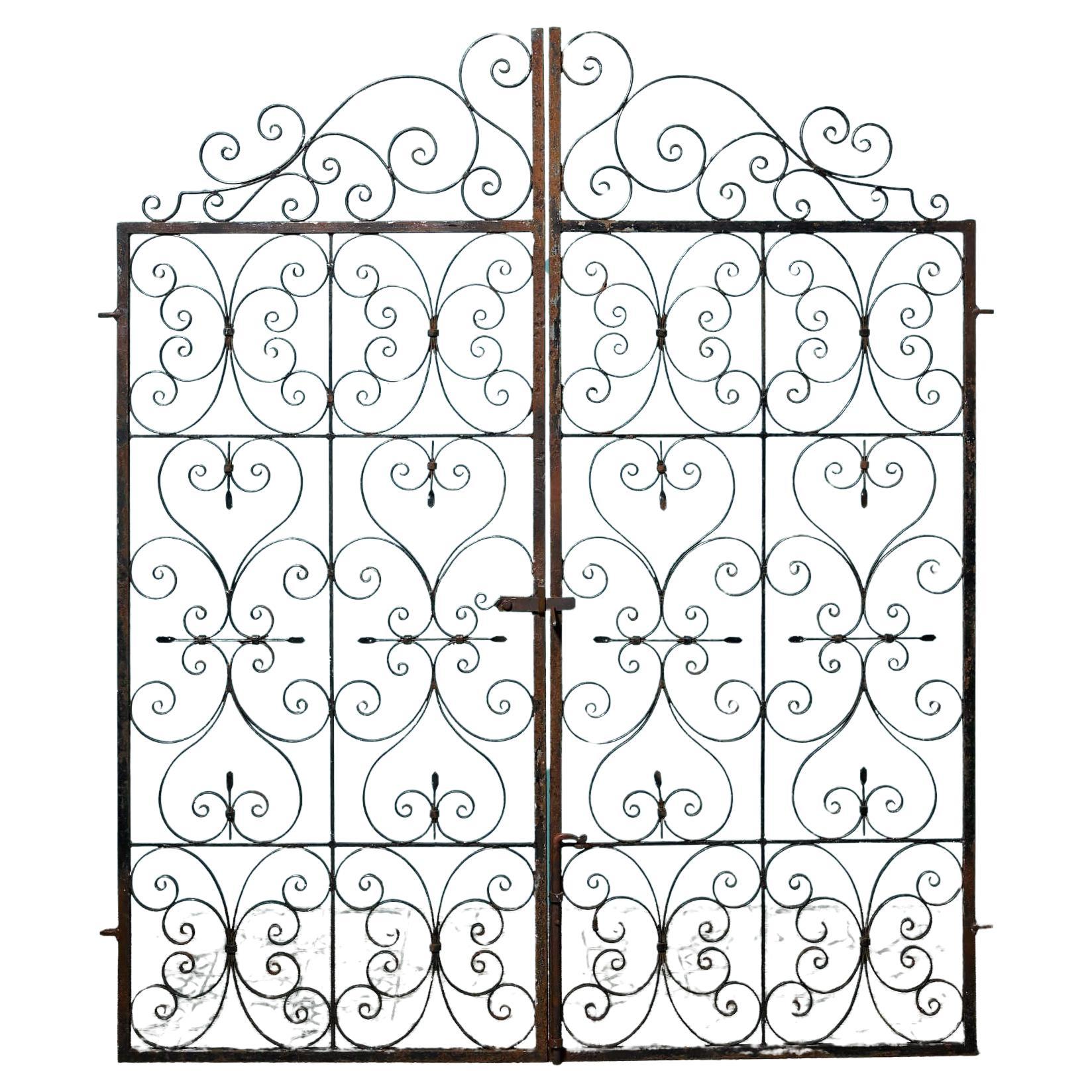 Reclaimed Victorian Style Metal Garden Gates For Sale