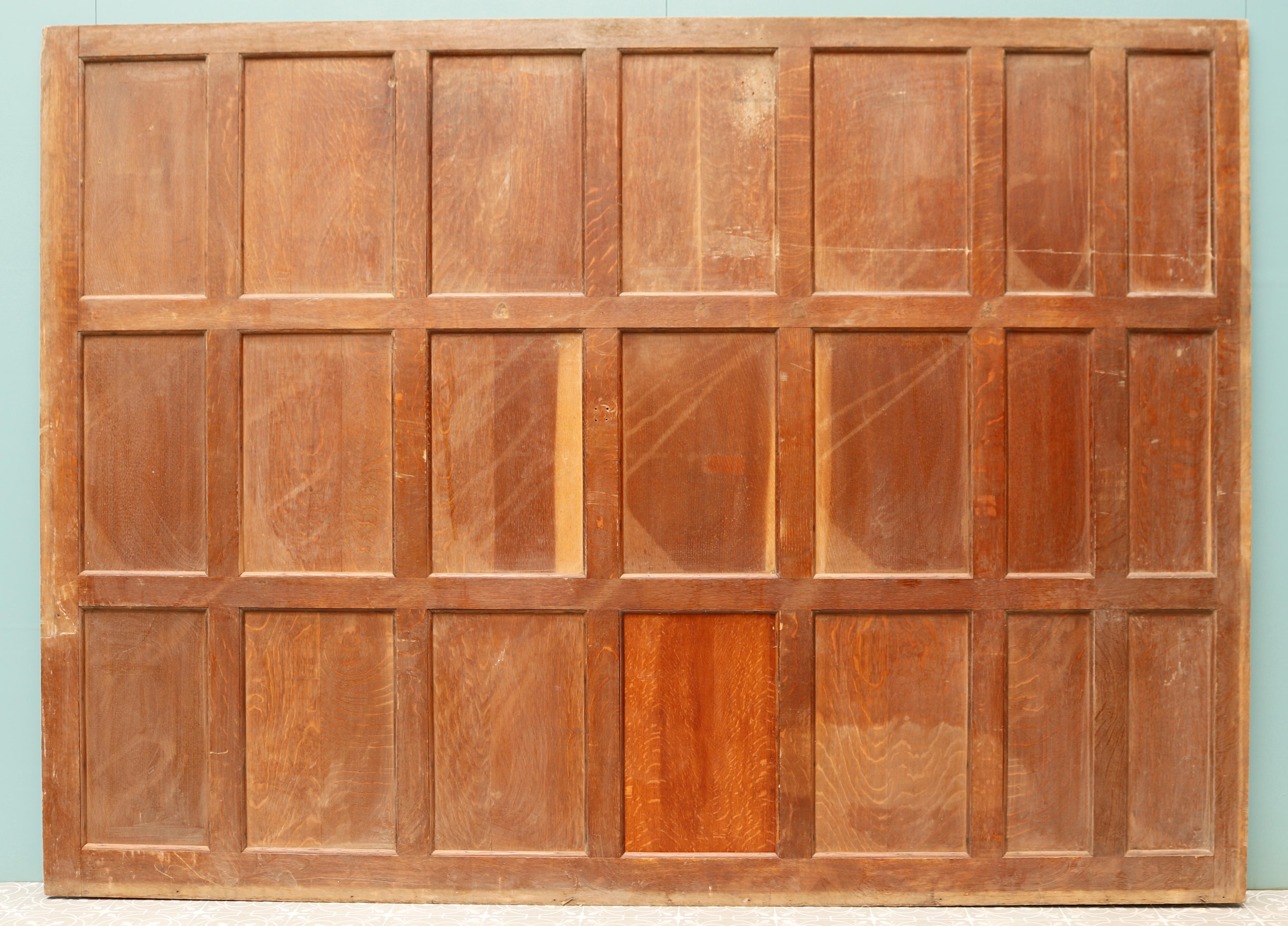 Reclaimed Victorian style oak wall panel. An antique wall panel.