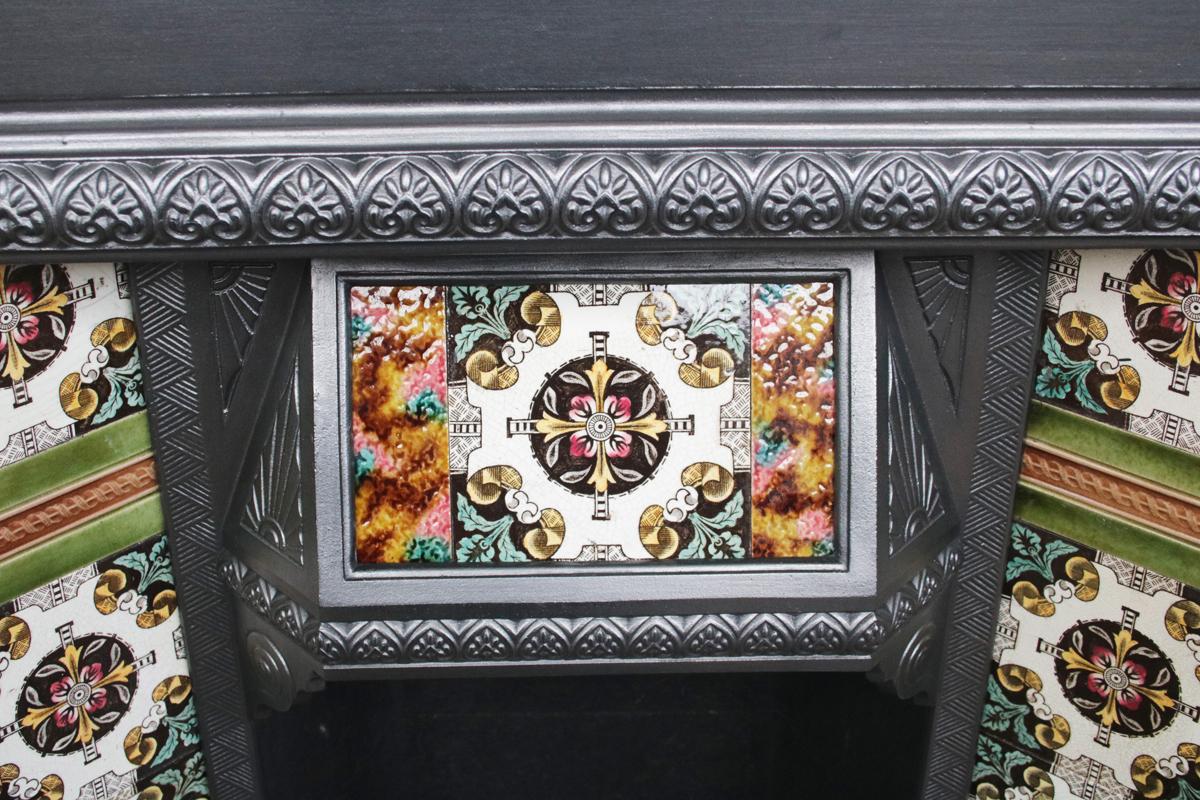 victorian tiles fireplace