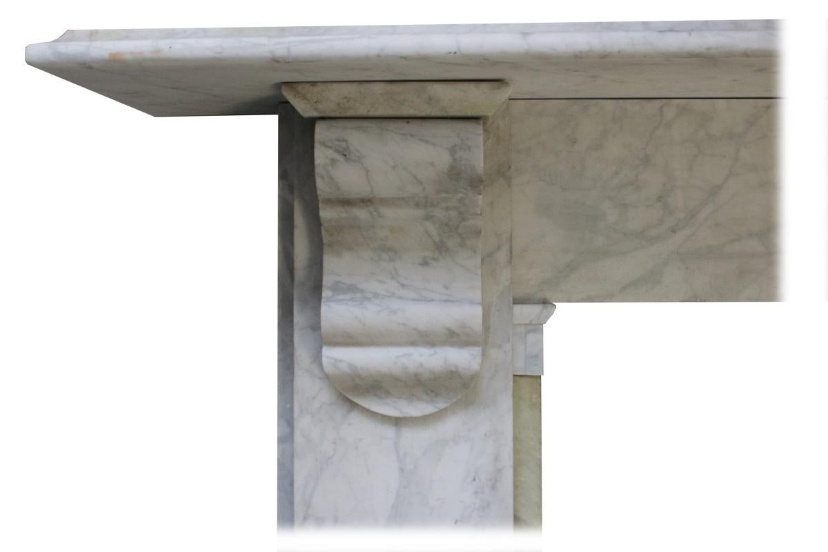 Reclaimed Victorian White Carrara Marble Fireplace Surround 5