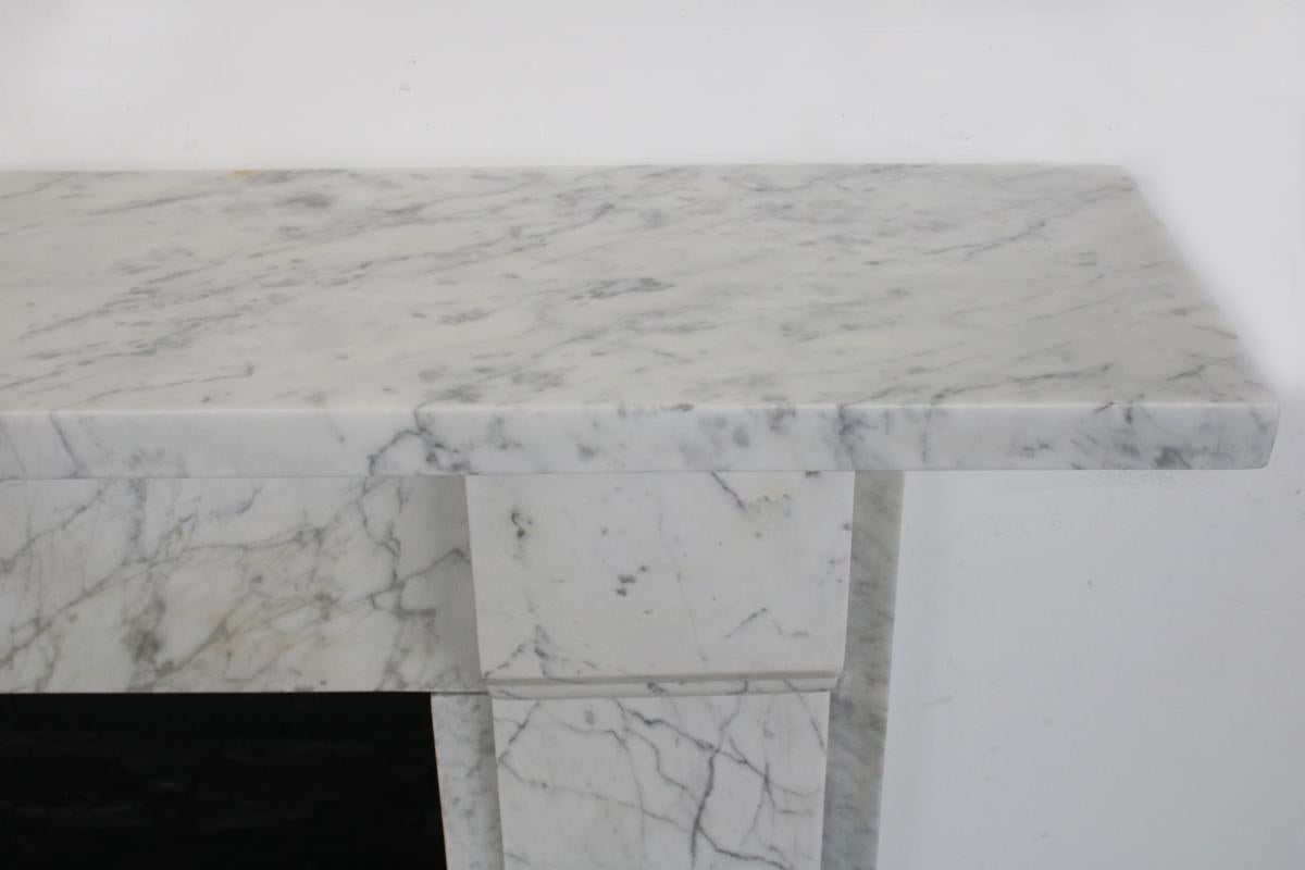 Reclaimed Victorian White Carrara Marble Fireplace Surround 5