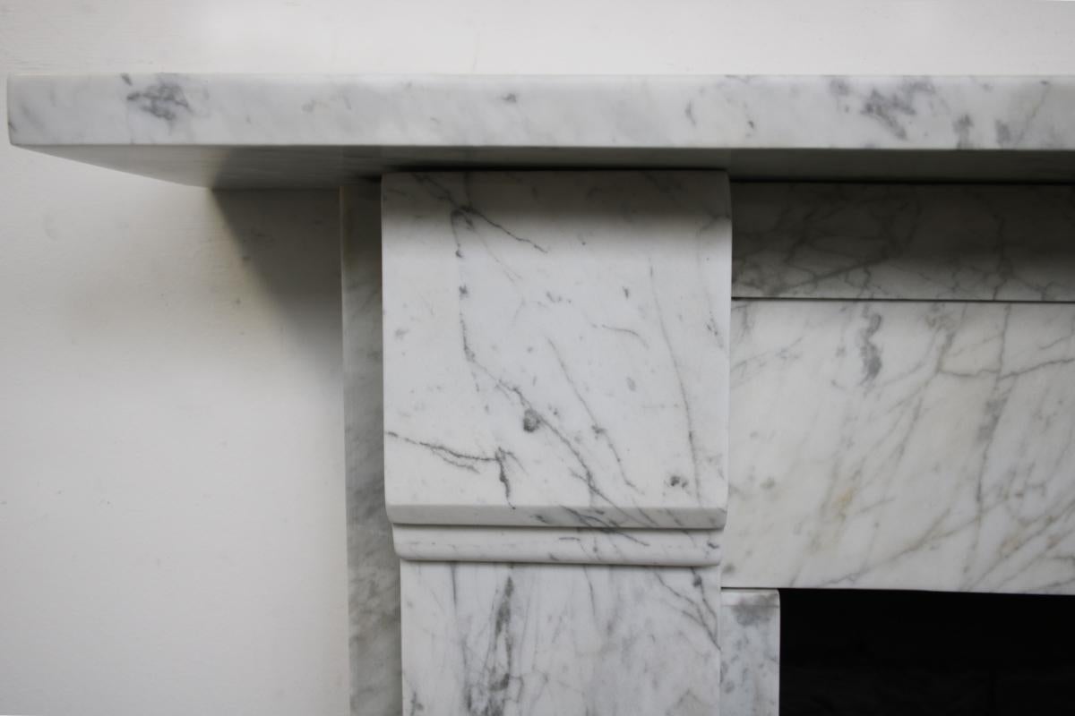 Reclaimed Victorian White Carrara Marble Fireplace Surround 1
