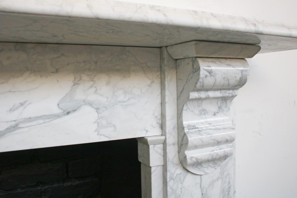 Reclaimed Victorian White Carrara Marble Fireplace Surround 2