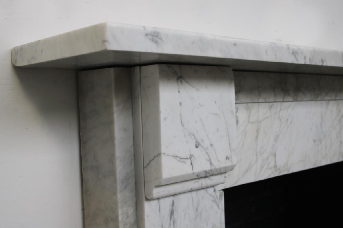 Reclaimed Victorian White Carrara Marble Fireplace Surround 2