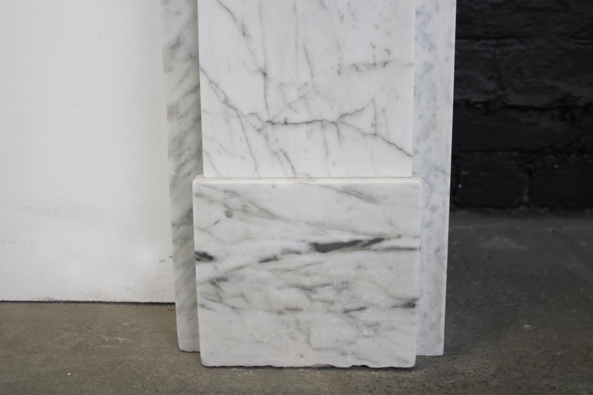 Reclaimed Victorian White Carrara Marble Fireplace Surround 3