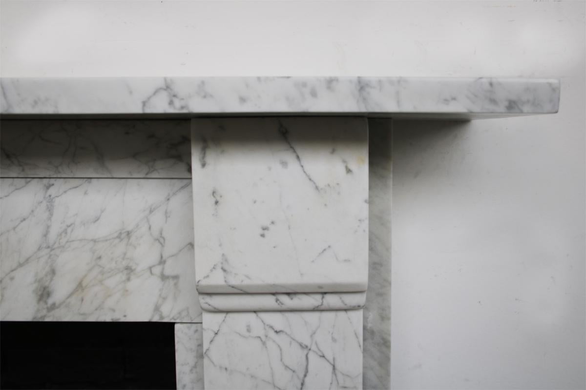 Reclaimed Victorian White Carrara Marble Fireplace Surround 4