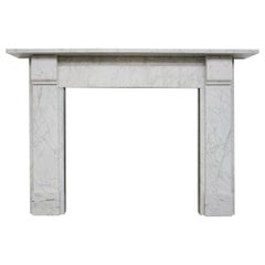 Reclaimed Victorian White Carrara Marble Fireplace Surround