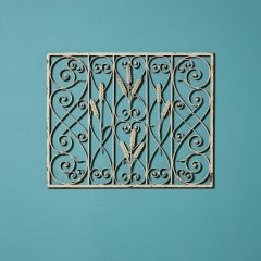 Antique Reclaimed Victorian Wrought Iron Panel