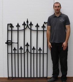 Reclaimed Victorian Wrought Iron Side Gate with Finials