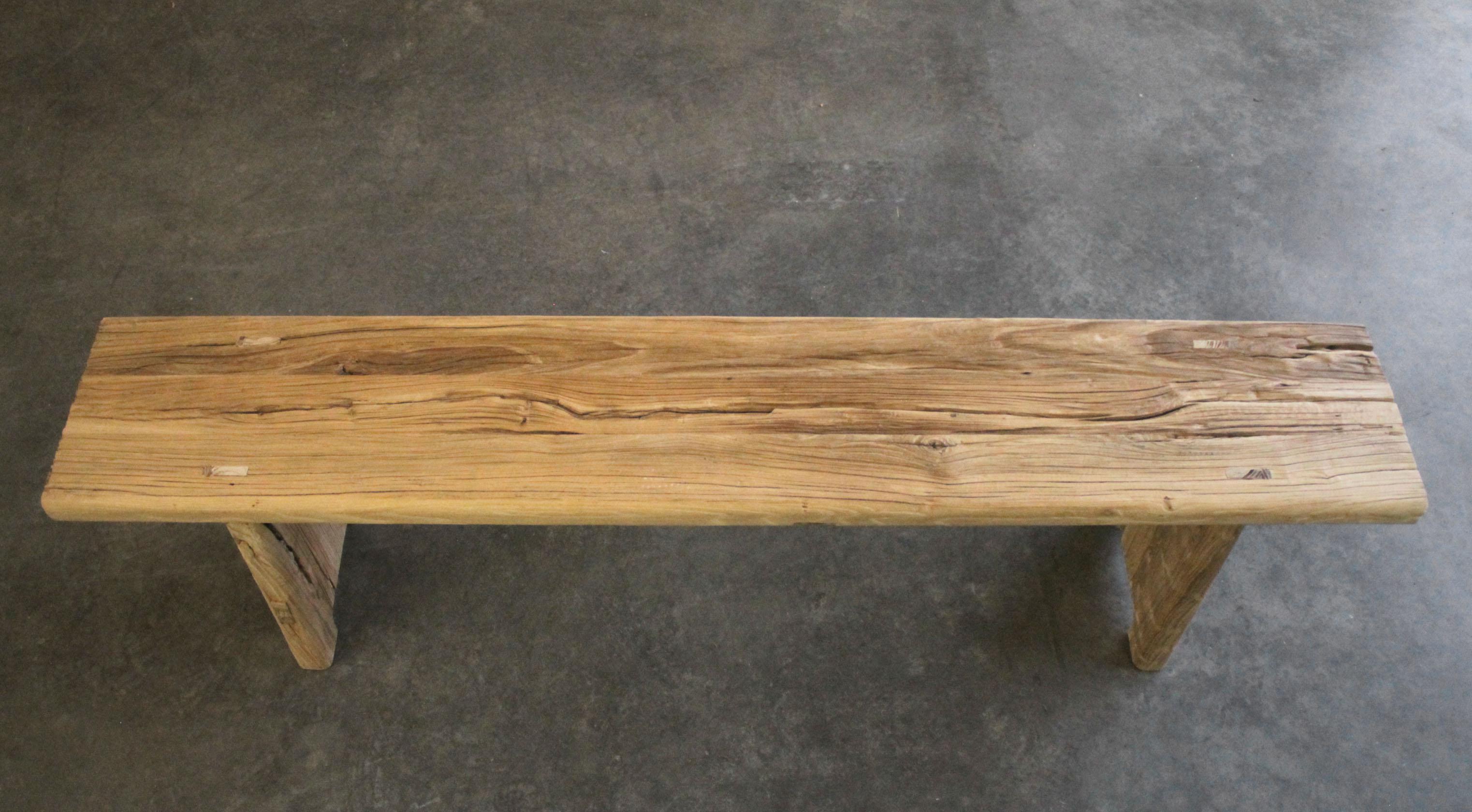 Reclaimed Vintage Elmwood Bench or Table 1