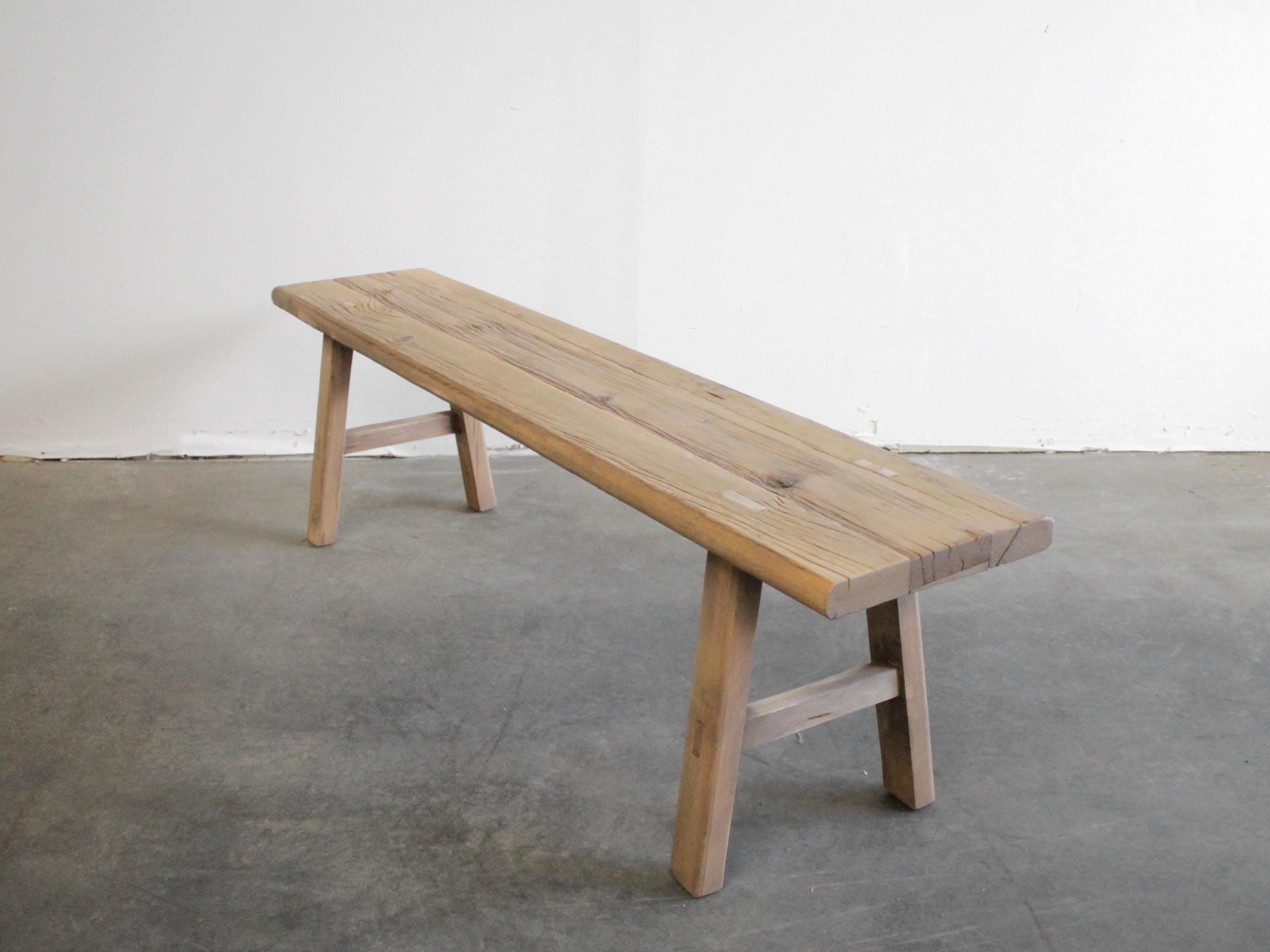 Reclaimed vintage elm wood bench
Vintage reclaimed elm wood benches! Beautiful antique patina, with weathering and age, these are solid and sturdy ready for daily use, use as as a table behind a sofa, stool, coffee table, they are great for any