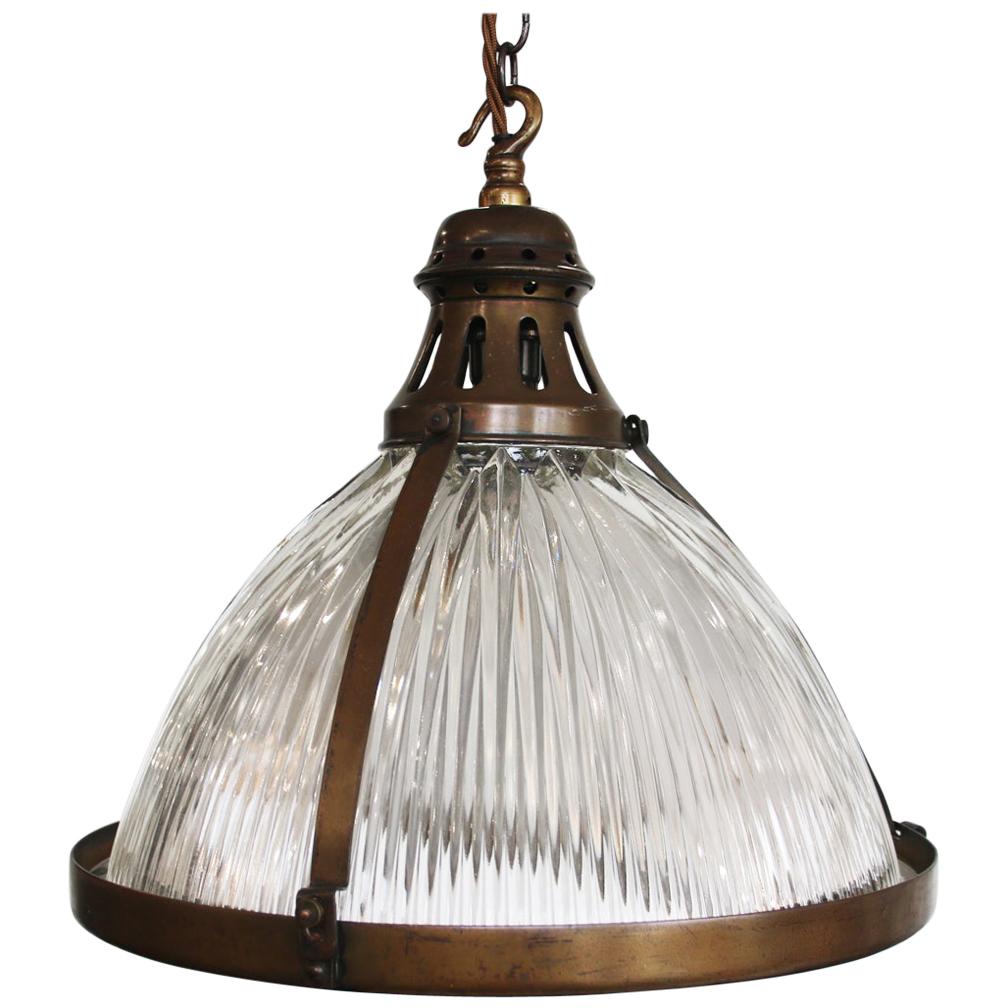 Reclaimed Vintage Holophane Pendant Light