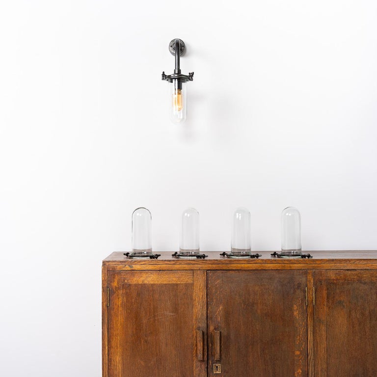 Reclaimed Vintage Well Glass Wall Light Fittings by Walsall Conduits