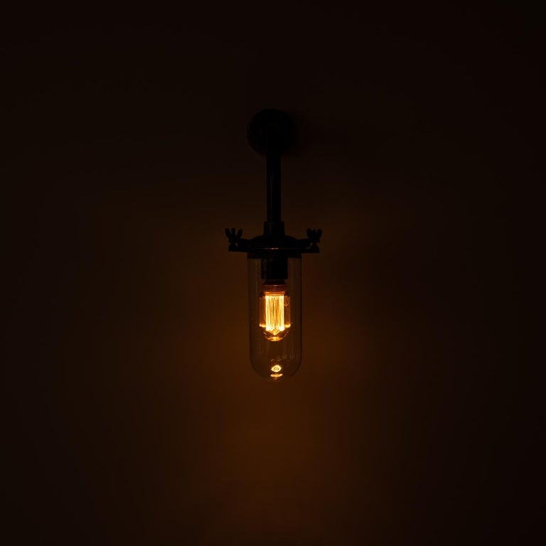 Reclaimed Vintage Well Glass Wall Light Fittings by Walsall Conduits