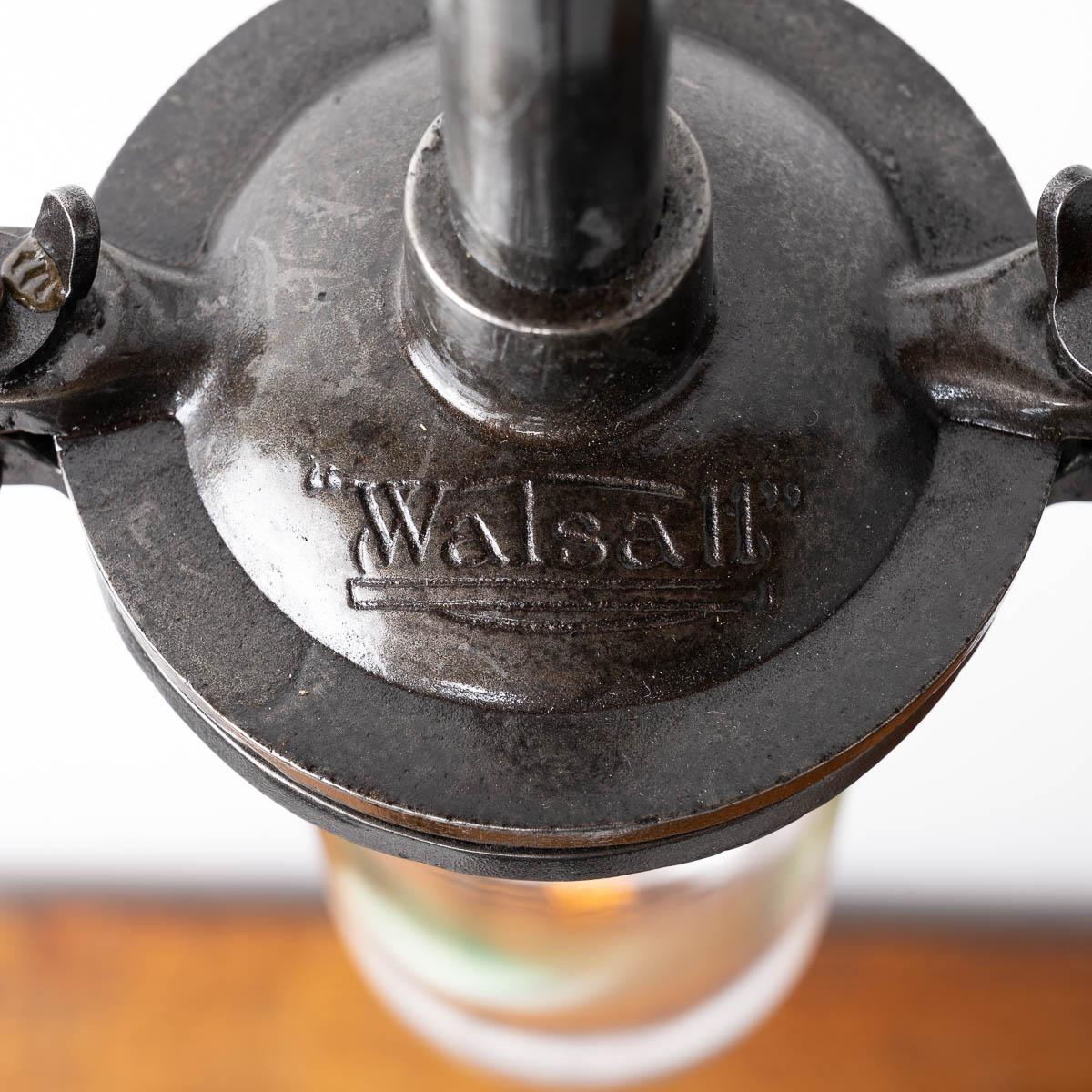 British Reclaimed Vintage Well Glass Wall Light Fittings by Walsall Conduits Ltd For Sale