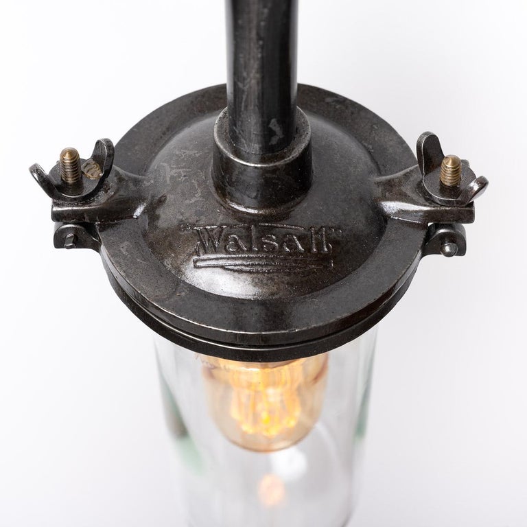 Reclaimed Vintage Well Glass Wall Light Fittings by Walsall Conduits
