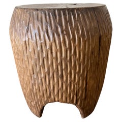 Reclaimed Walnut Side Table or Stump 18"