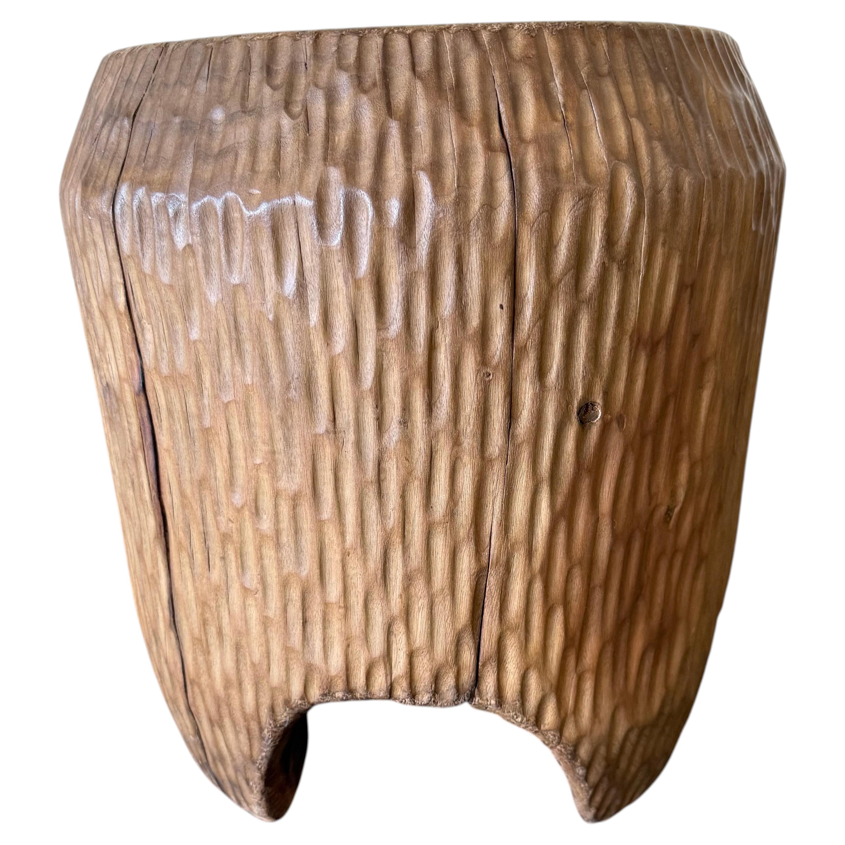 Reclaimed Walnut Side Table or Stump For Sale