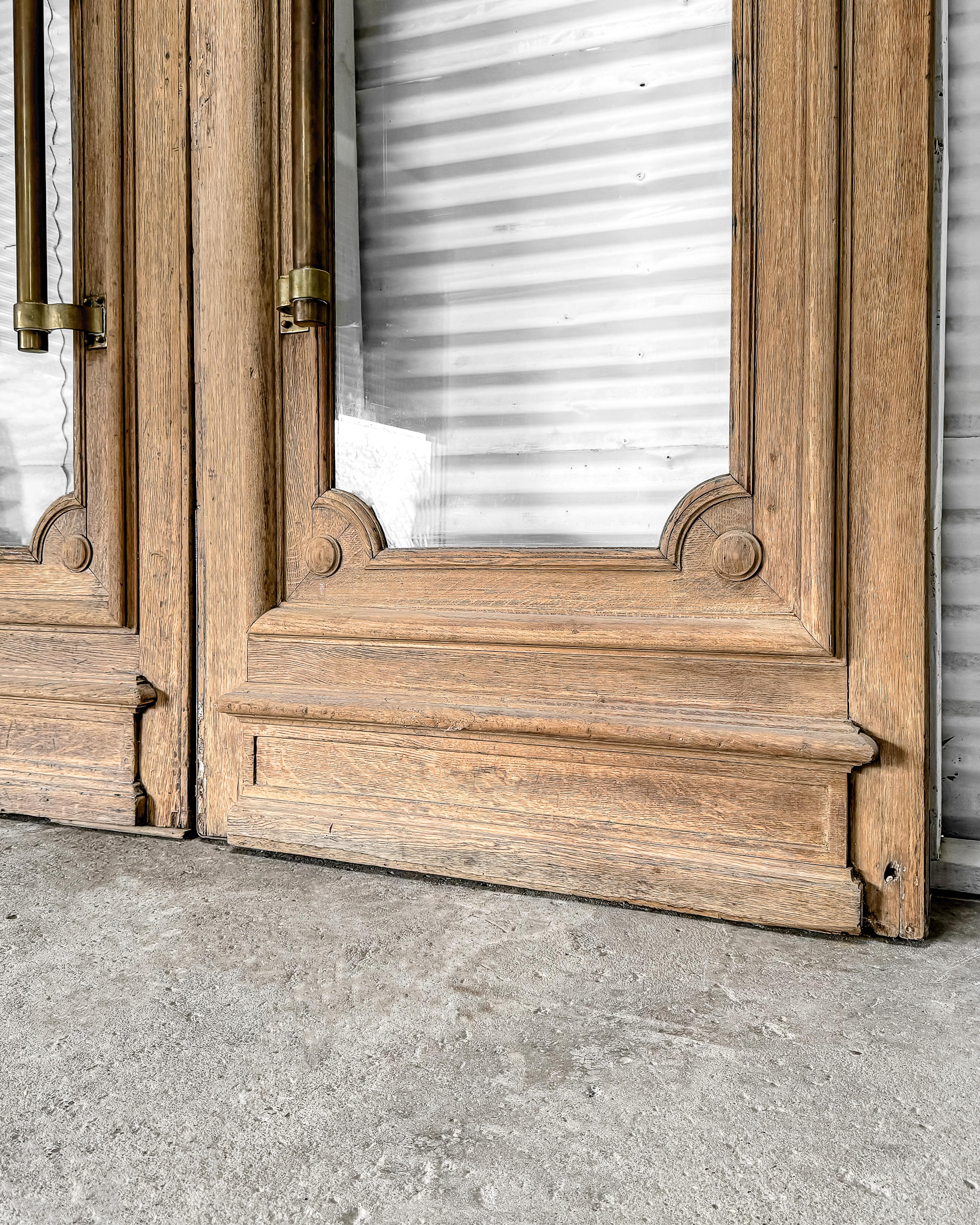 Reclaimed Washed Oak French Exterior Bank Doors For Sale 6