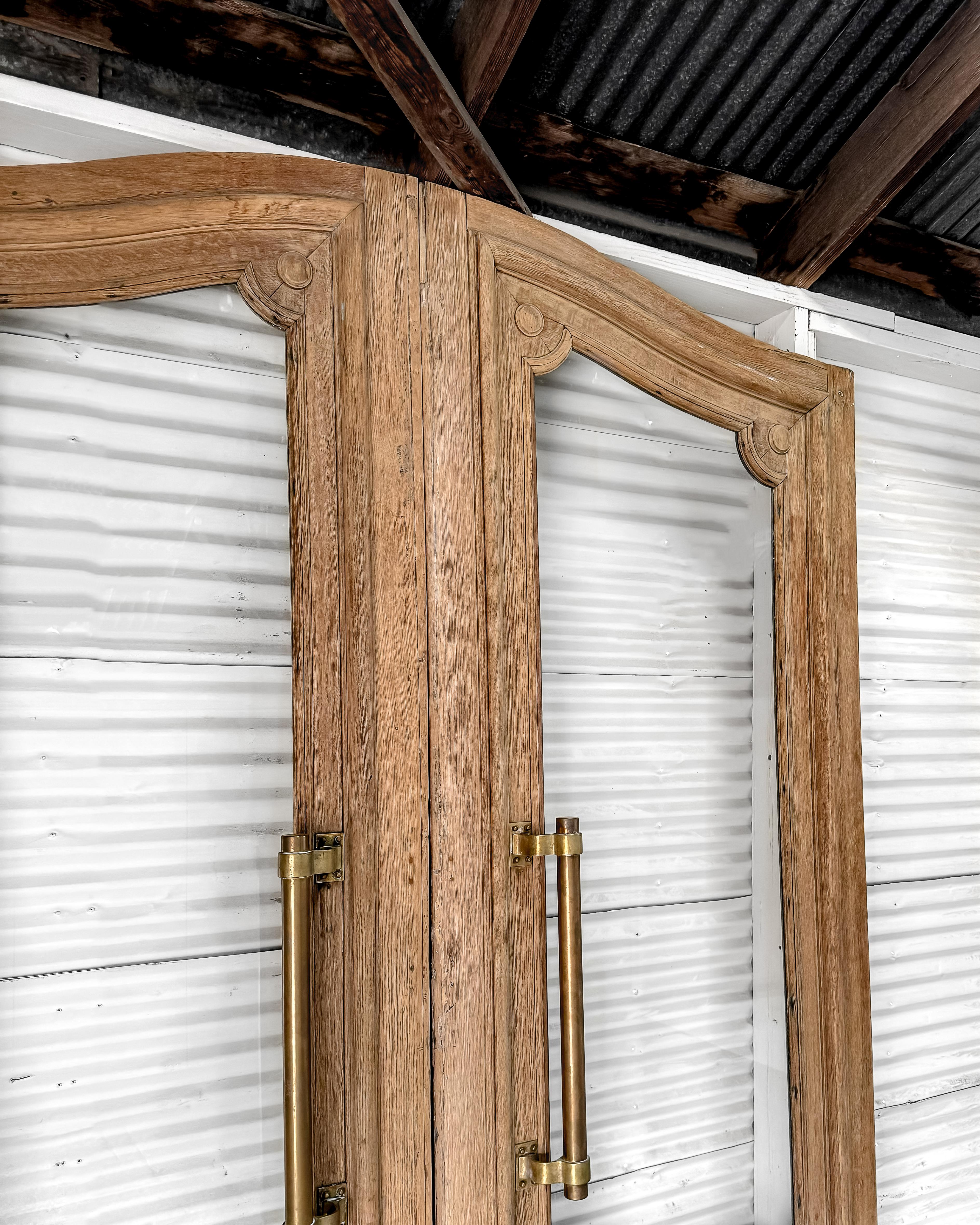 Reclaimed Washed Oak French Exterior Bank Doors For Sale 8