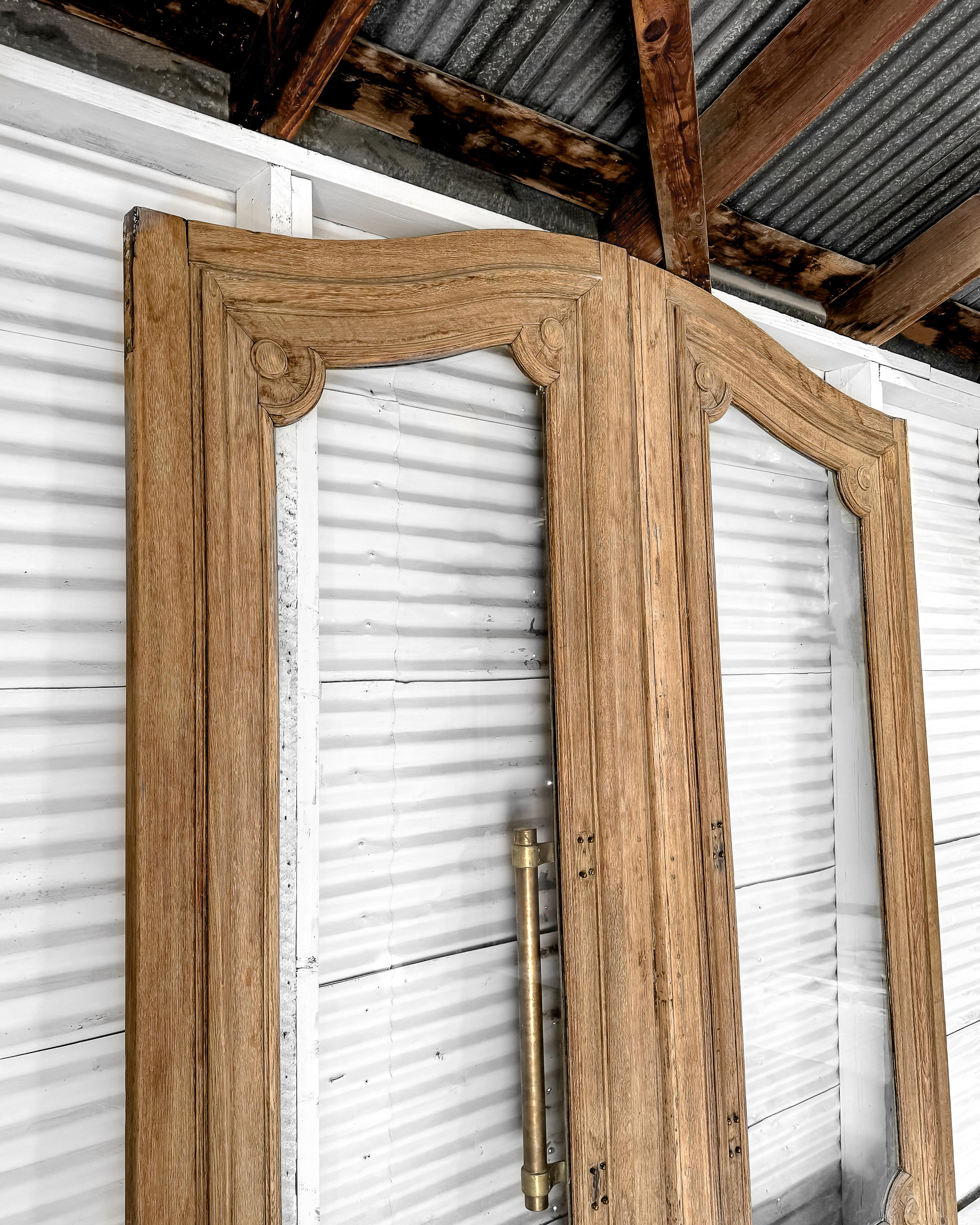 Reclaimed Washed Oak French Exterior Bank Doors For Sale 13