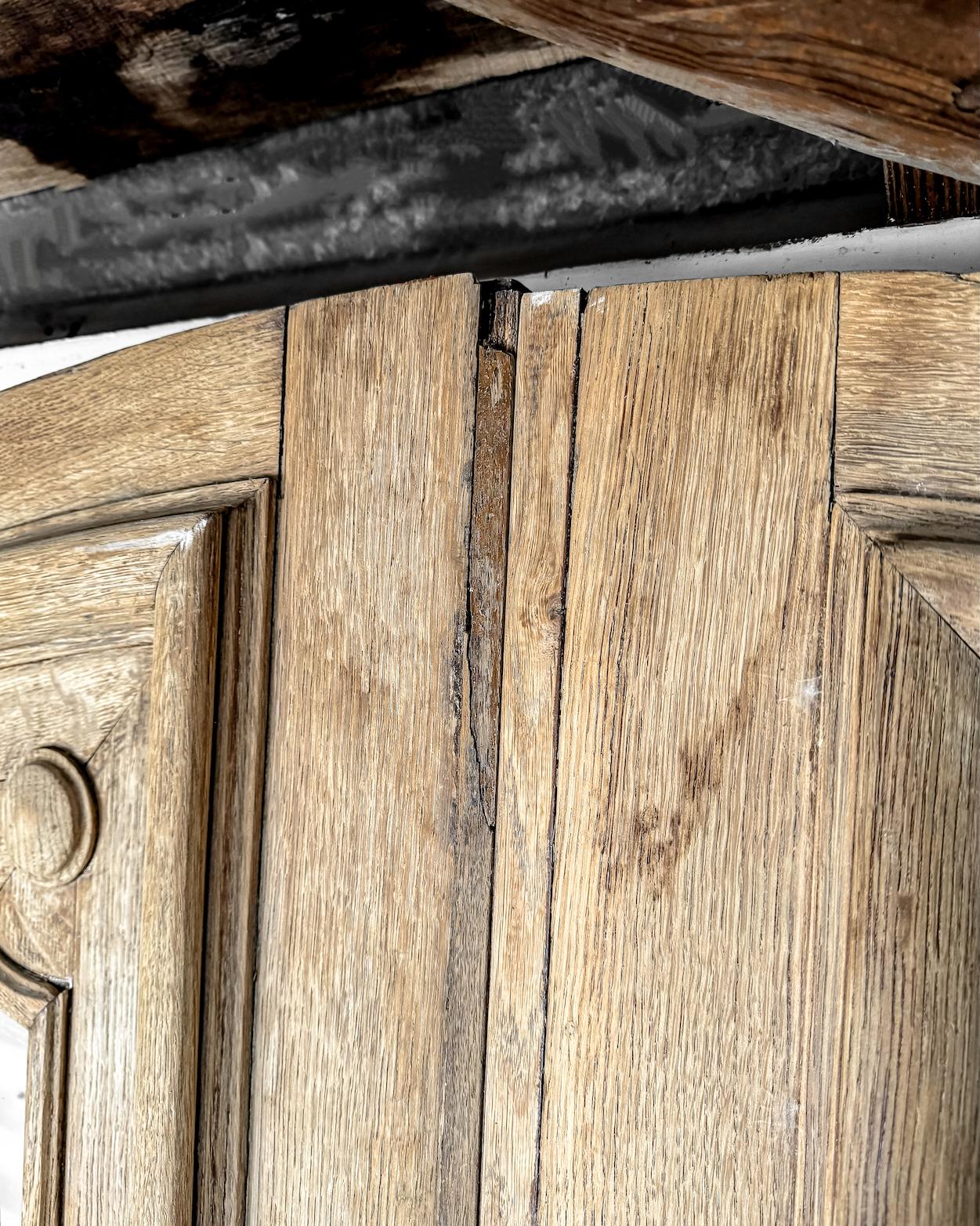 Reclaimed Washed Oak French Exterior Bank Doors For Sale 16