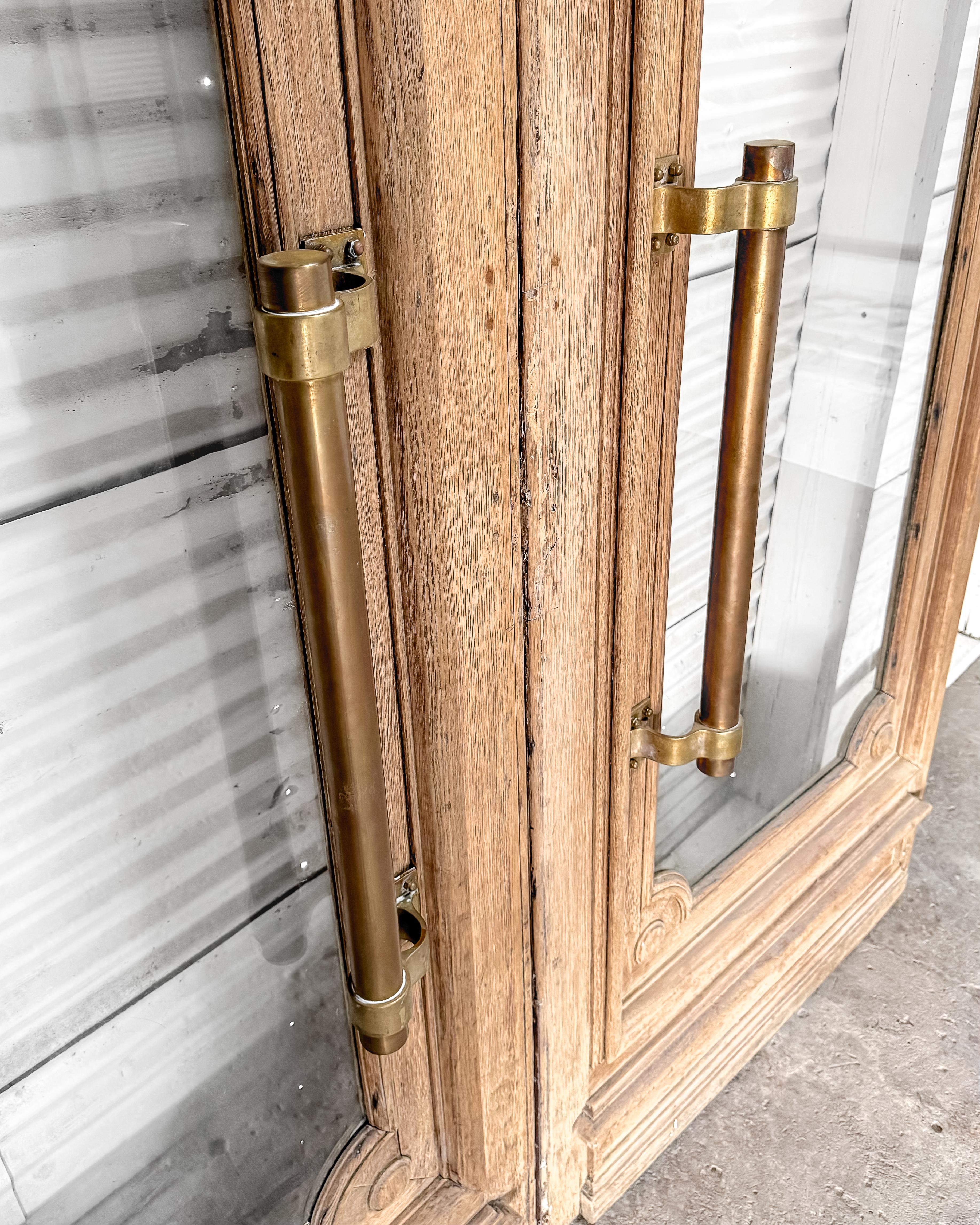 Reclaimed Washed Oak French Exterior Bank Doors For Sale 5