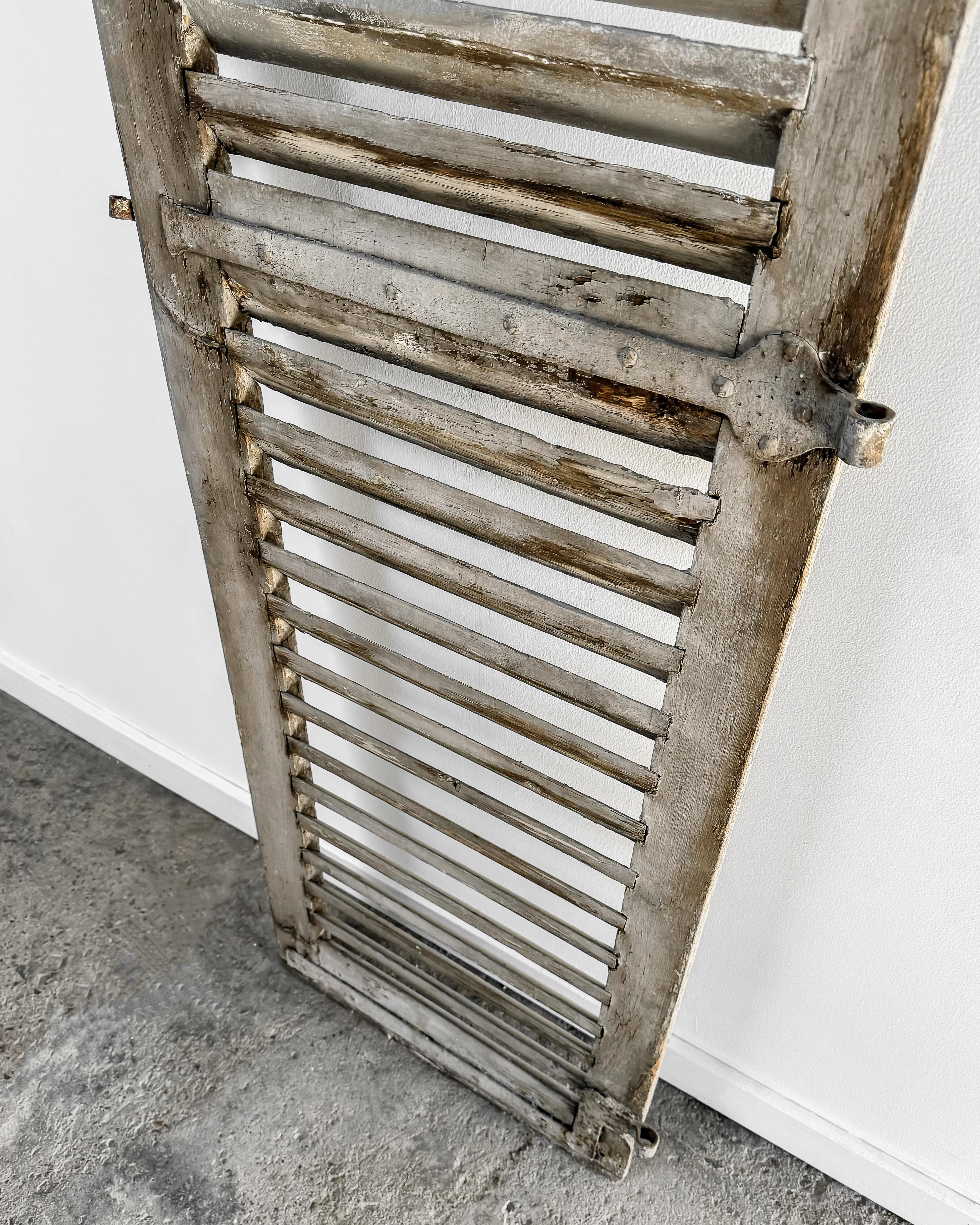 Reclaimed Weathered 19th Century French Shutter For Sale 10
