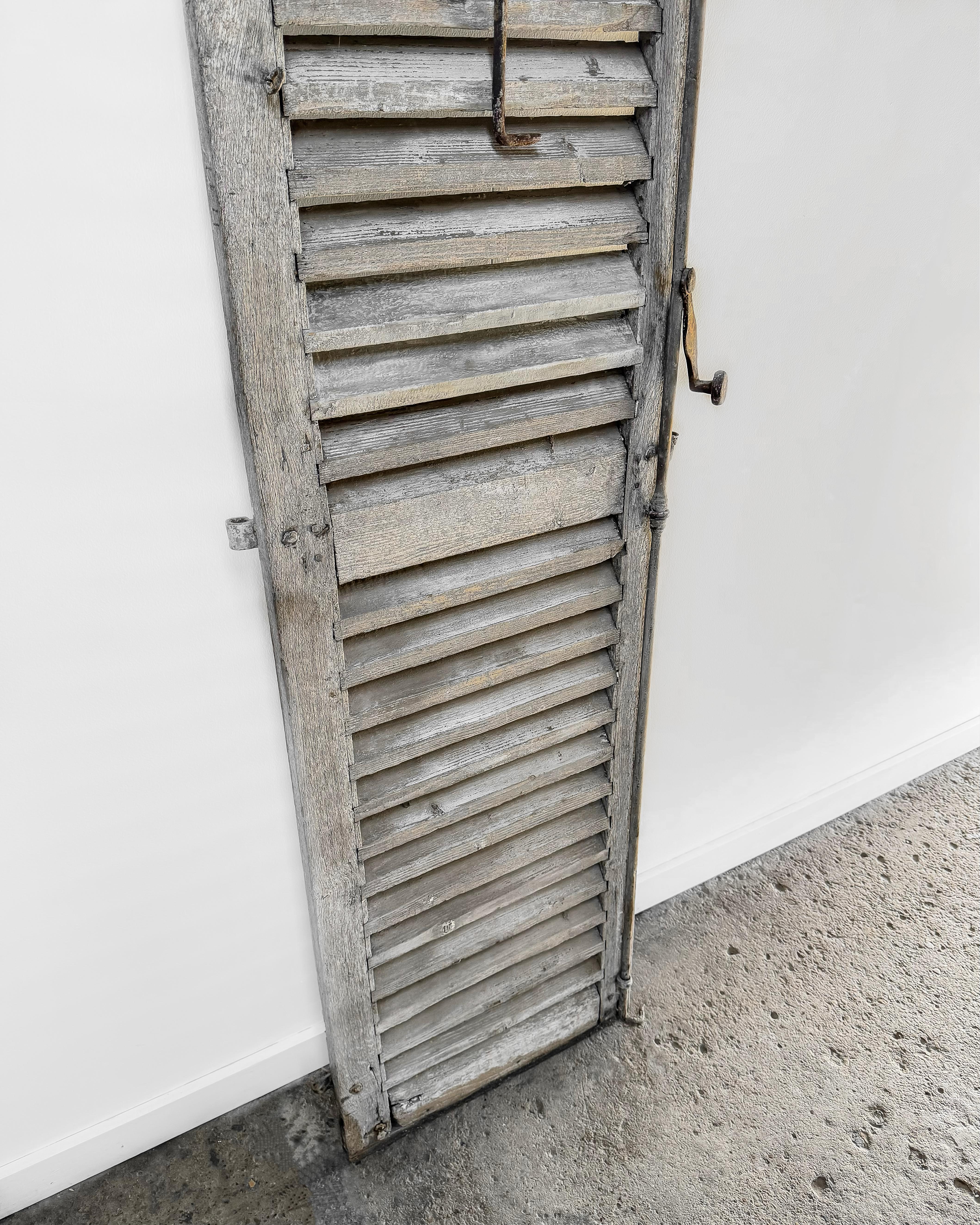 Reclaimed Weathered 19th Century French Shutter For Sale 1
