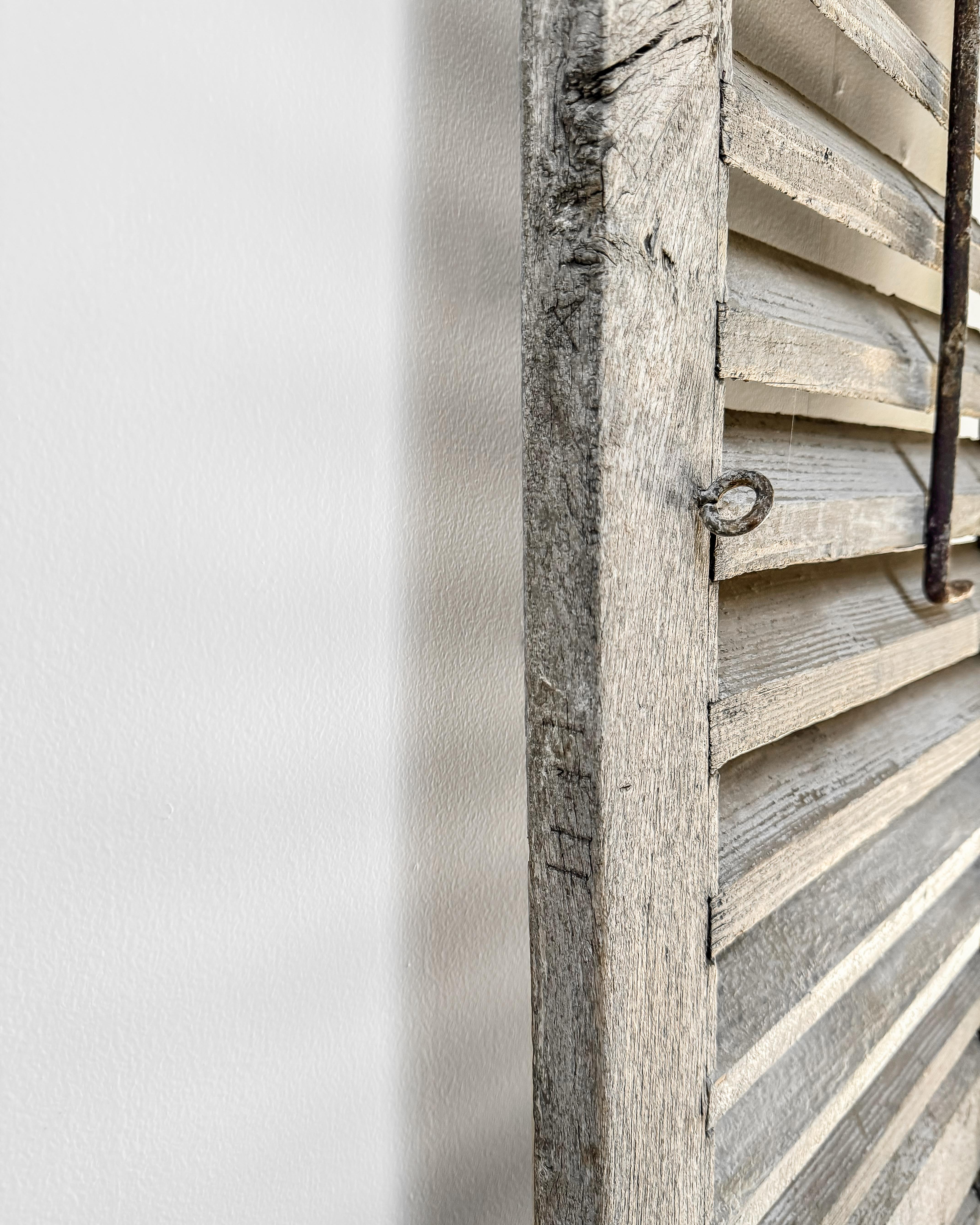 Reclaimed Weathered 19th Century French Shutter For Sale 5