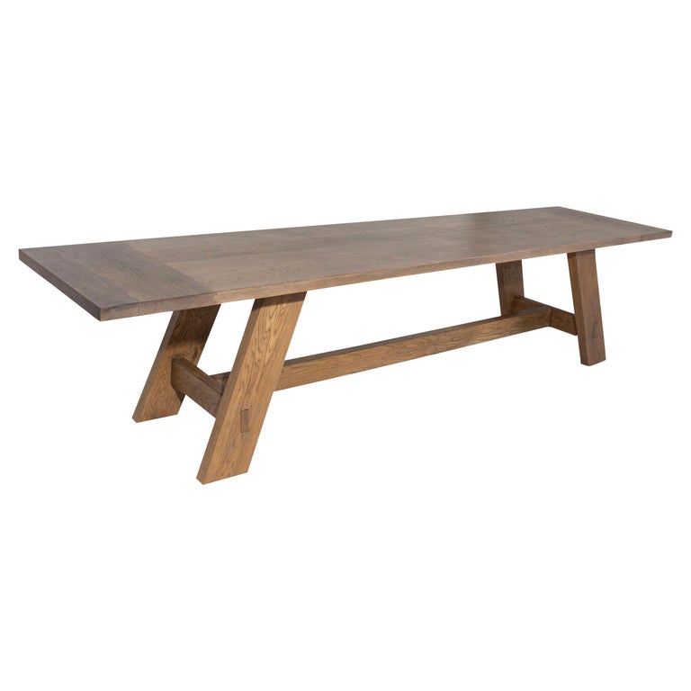 Reclaimed White Oak Dining Table For Sale at 1stDibs