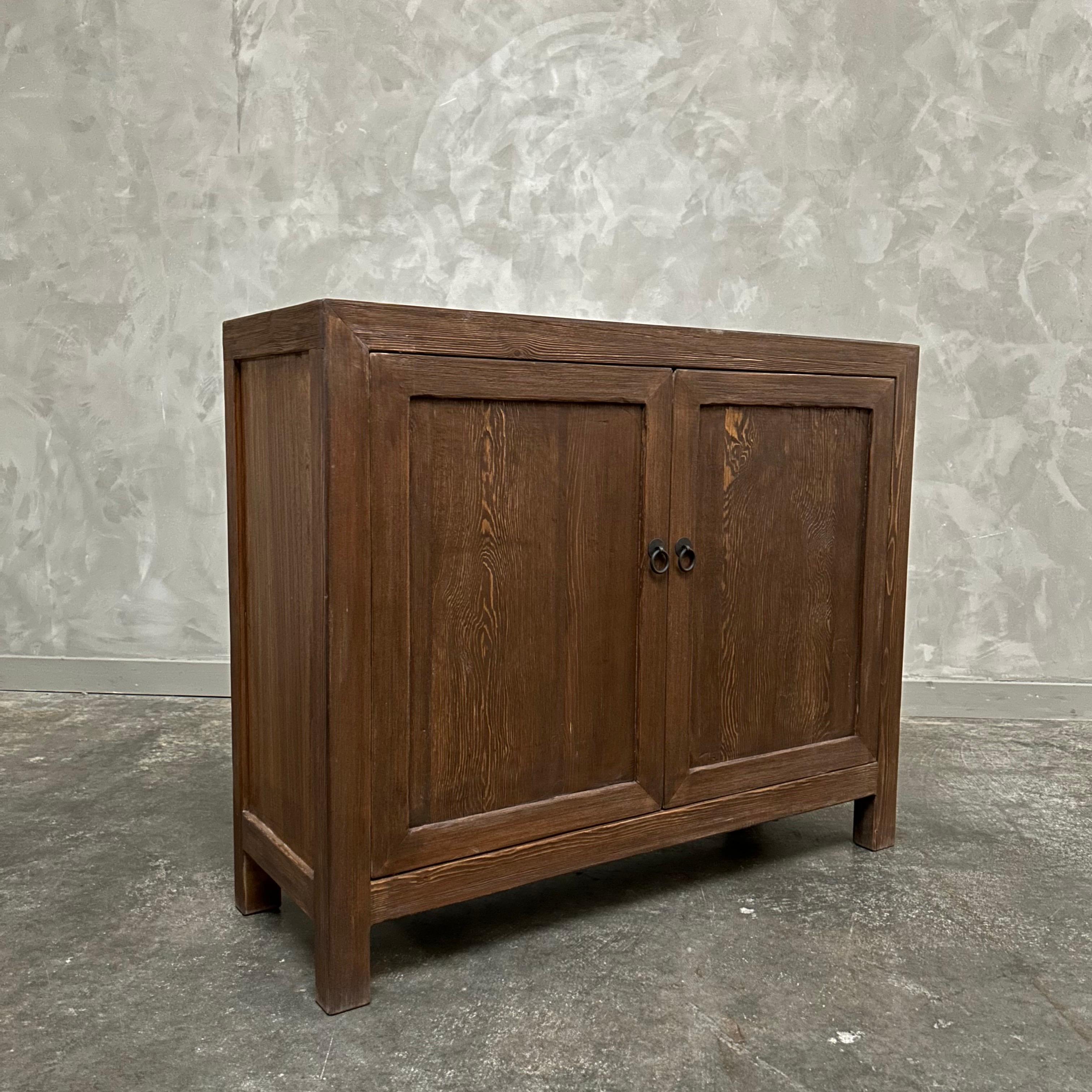 Custom made Wales 2-door cabinet, made from solid reclaimed woods.
Finish: Dark Walnut
Dimensions: 40”w x 14”d x 33”h
Great for an entry way, sideboard, or storage for a small space.
Please note there may be slight variations due to the finish of