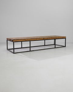 Reclaimed Wood and Metal Minimal Coffee Table