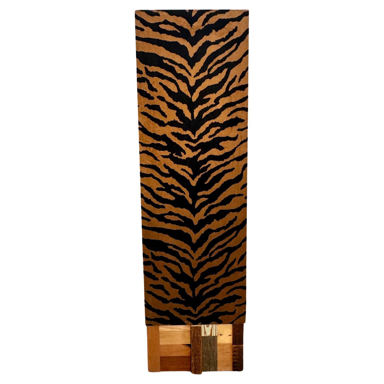 Reclaimed Wood and Velvet Cupboard, Handcrafted by Rafael Calvo