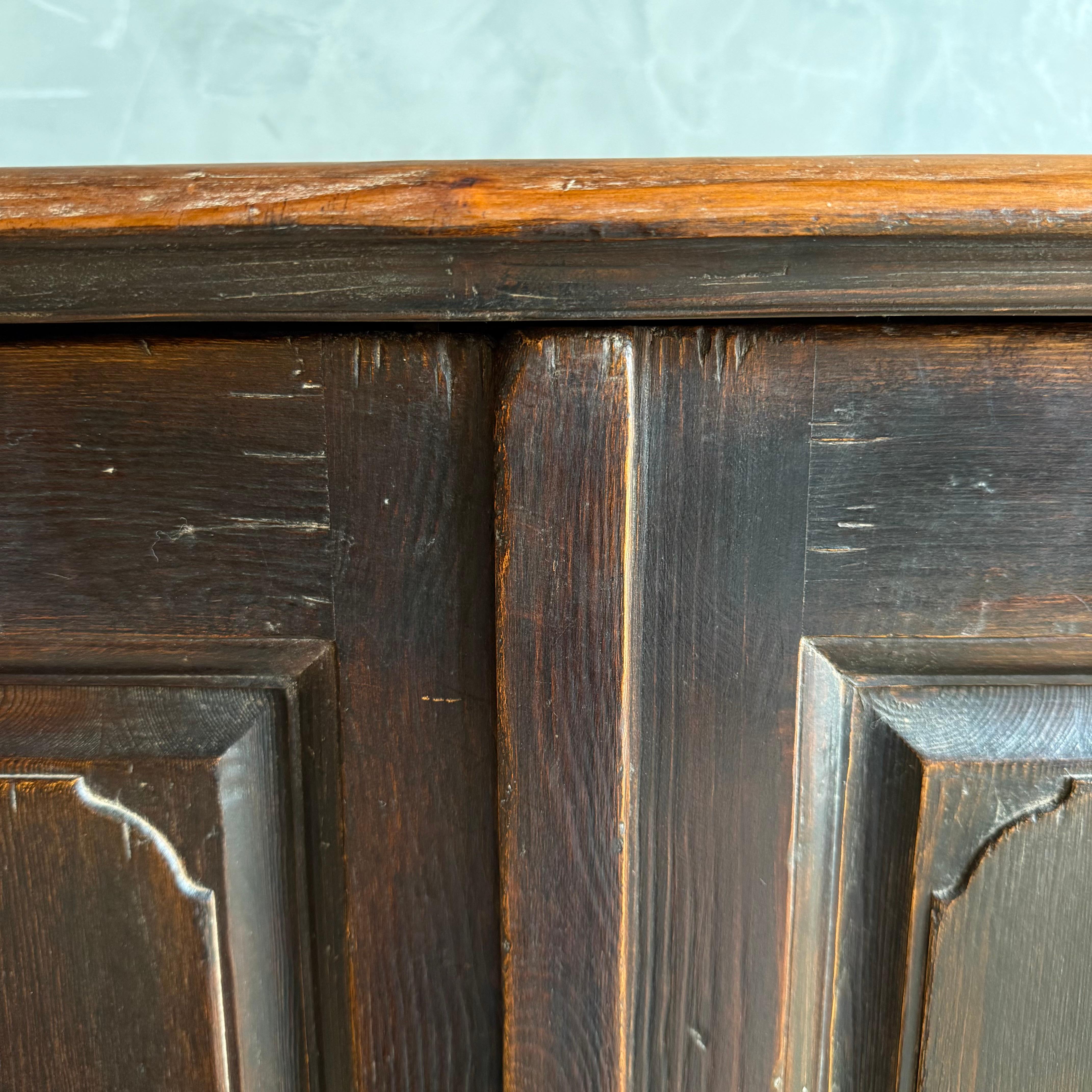 Reclaimed Wood Bennett European Style Cabinet with 4 doors and locking key 83