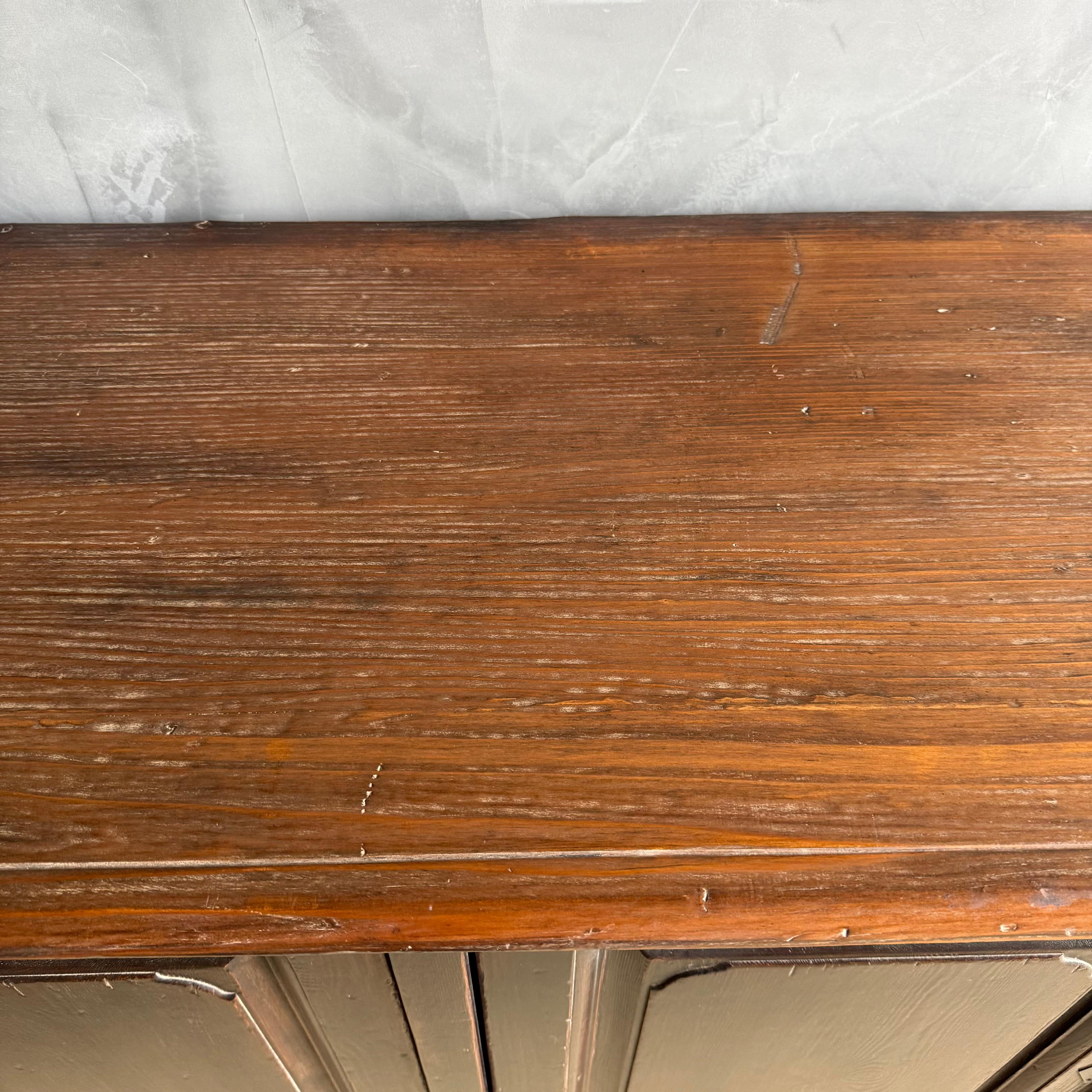 Reclaimed Wood Bennett European Style Cabinet with 4 doors and locking key 83