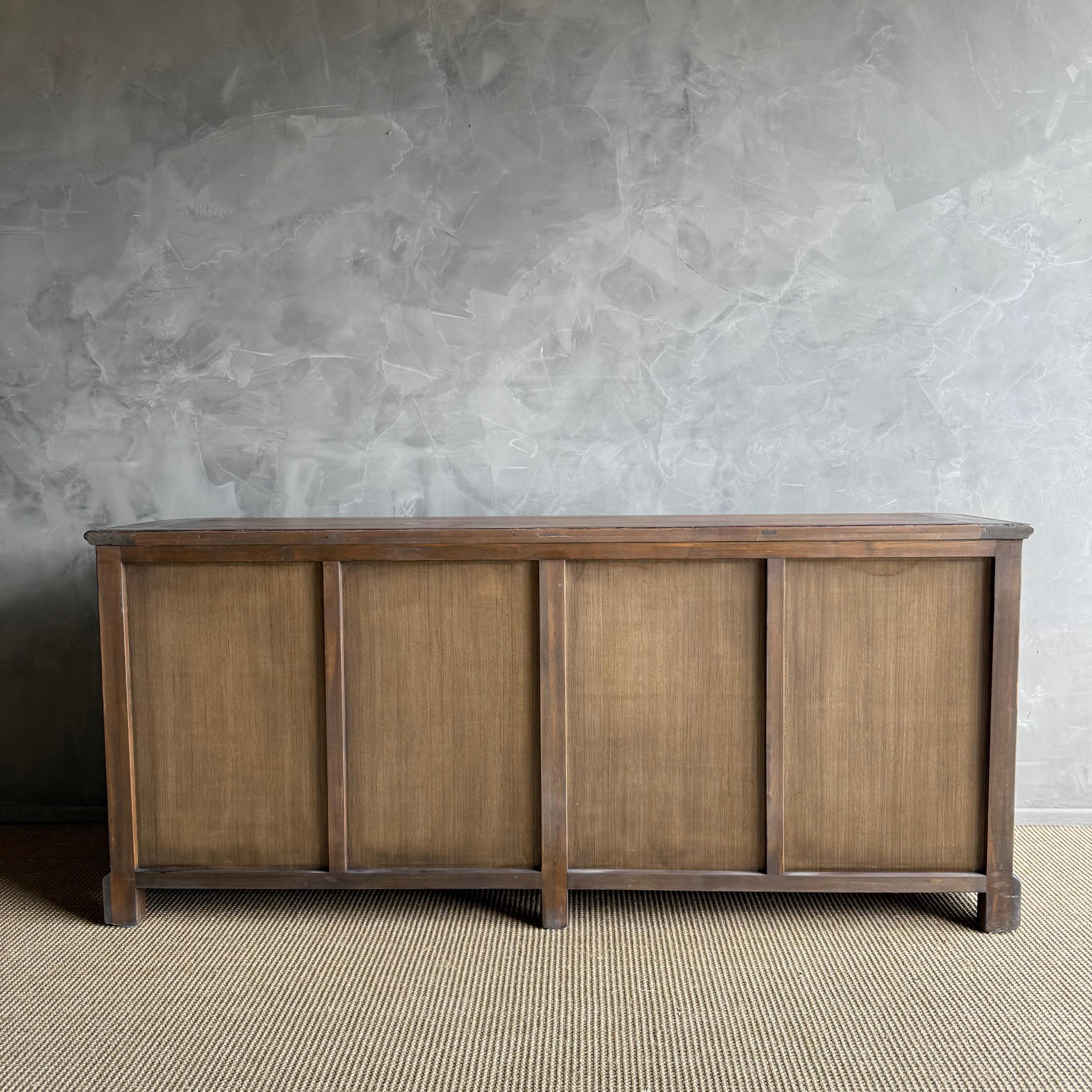 Reclaimed Wood Bennett European Style Cabinet with 4 doors and locking key 83