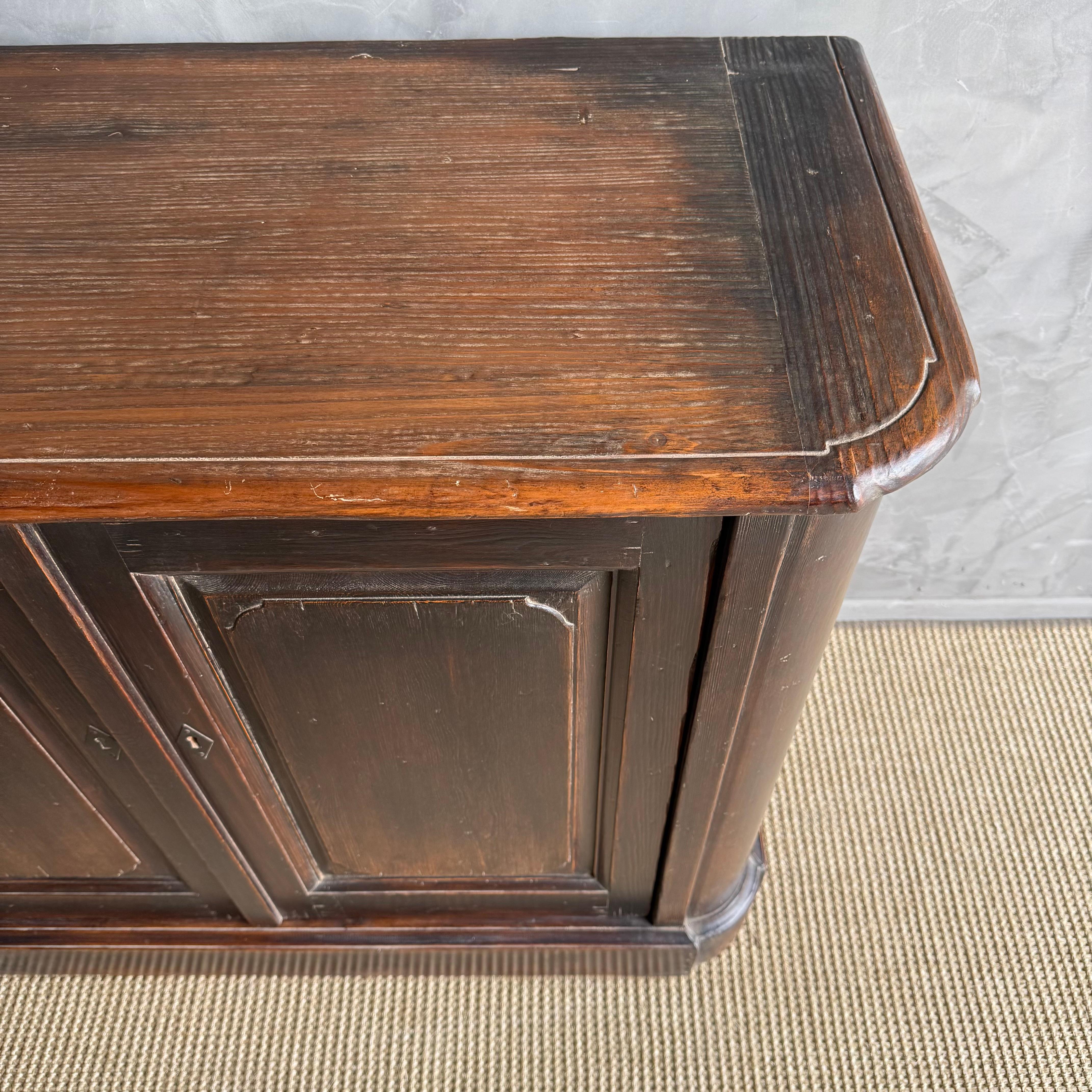 Reclaimed Wood Bennett European Style Cabinet with 4 doors and locking key 83