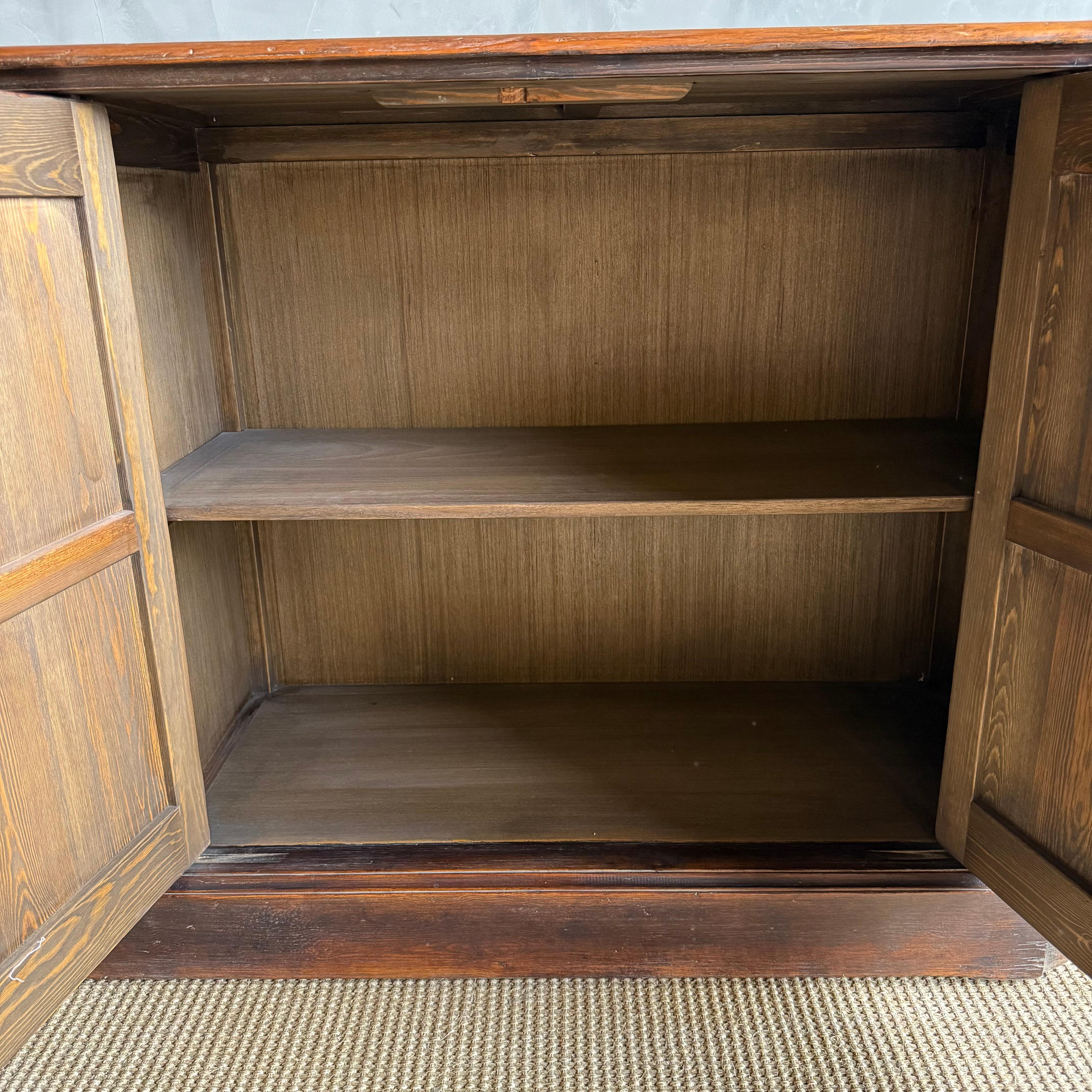 Reclaimed Wood Bennett European Style Cabinet with 4 doors and locking key 83