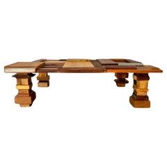 Table basse en bois de récupération conçue et fabriquée à la main par Rafael Calvo